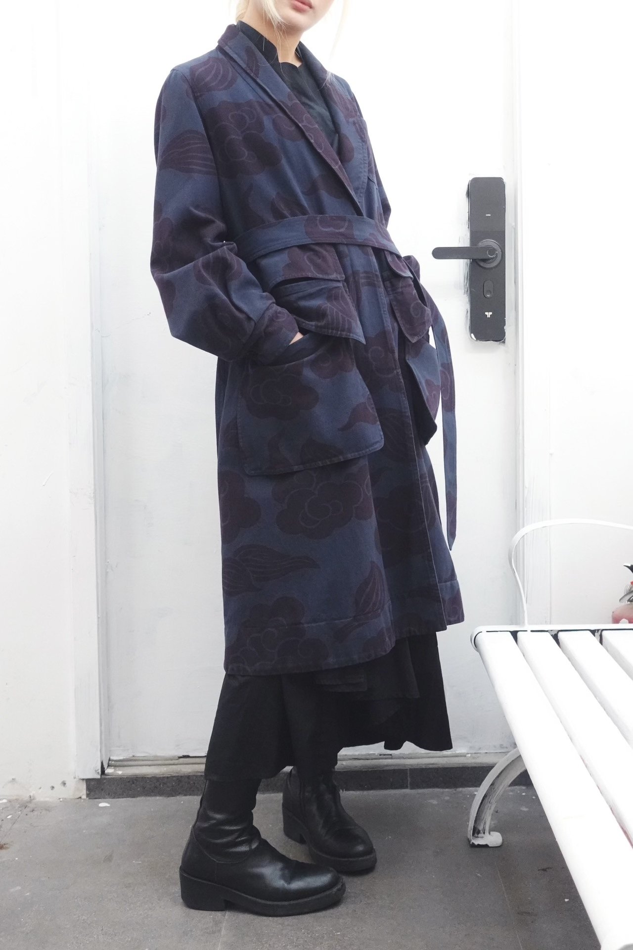 Dries Van Noten AW2015 Cloud Pattern Coat — detail