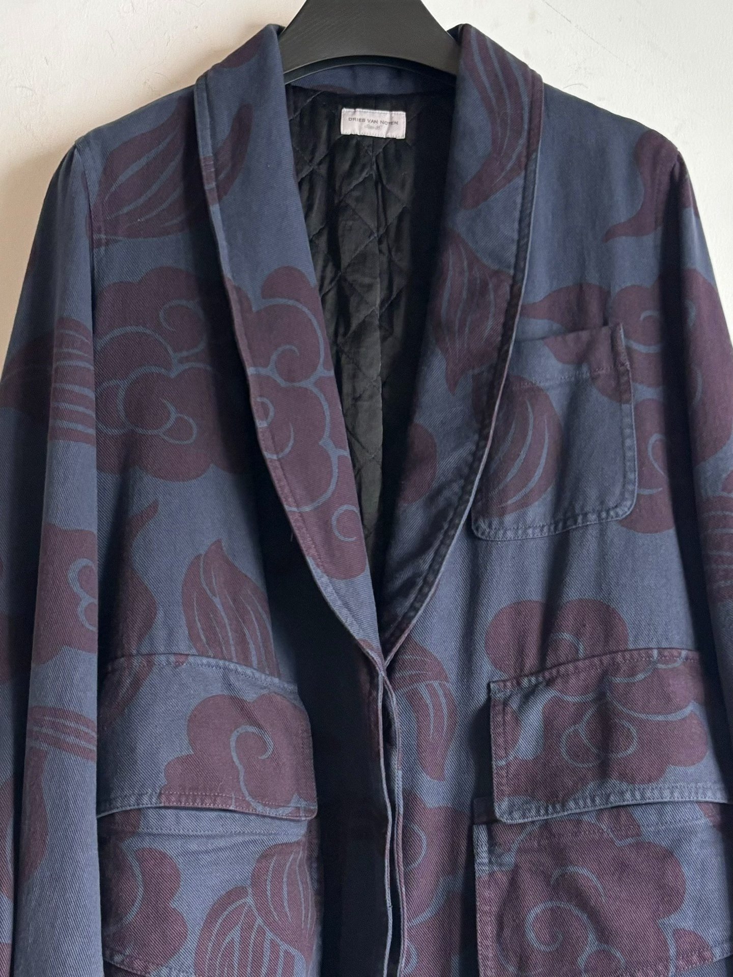 Dries Van Noten AW2015 Cloud Pattern Coat — back