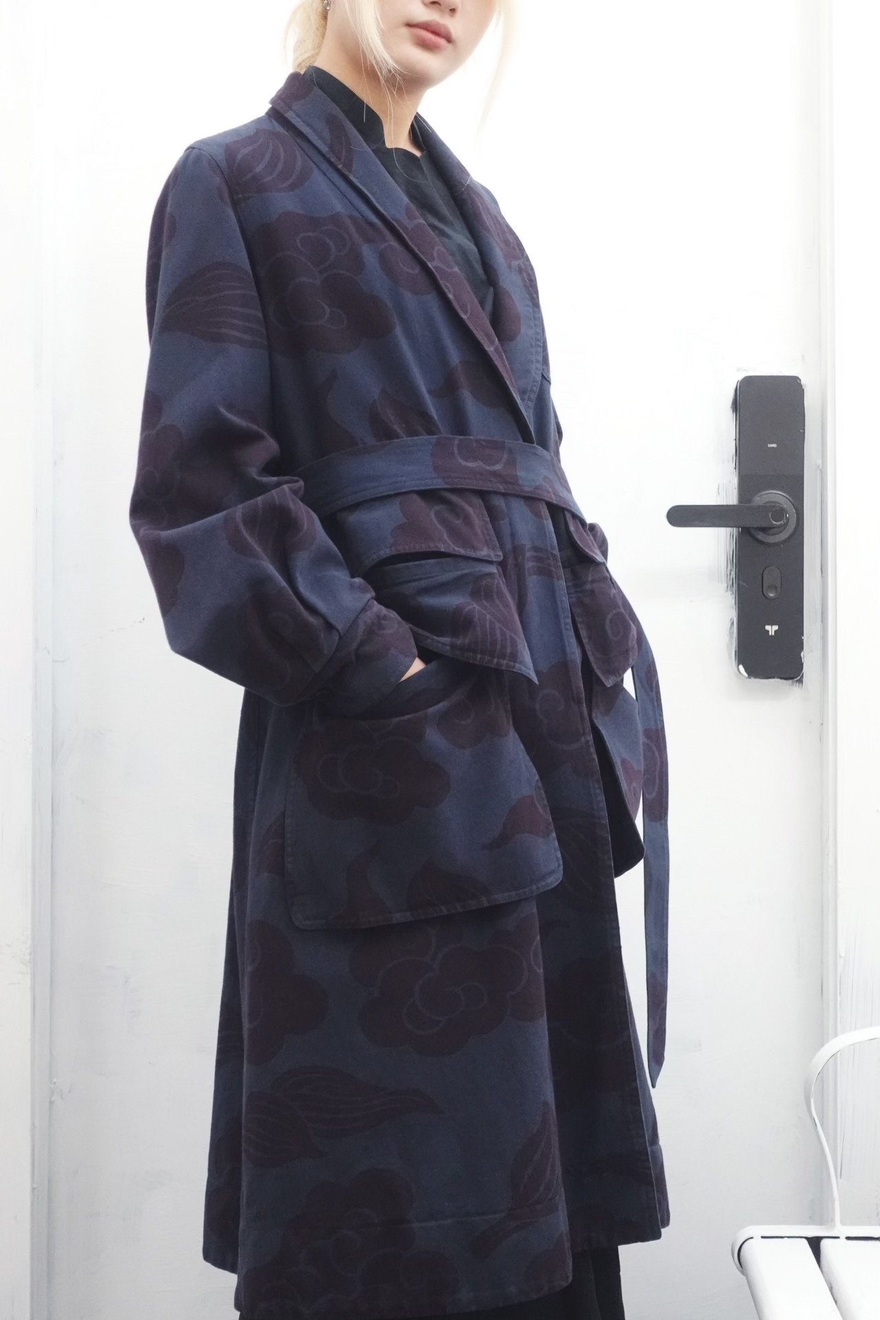 Dries Van Noten AW2015 Cloud Pattern Coat — front