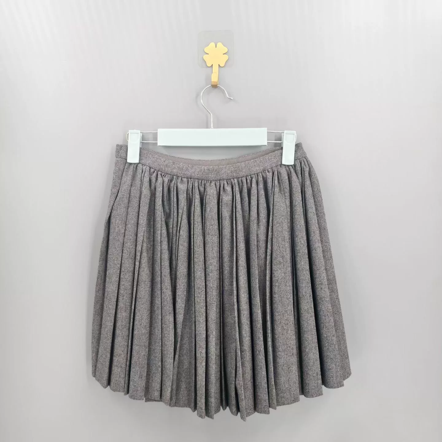Christian Dior Gray Pleated Skirt — front