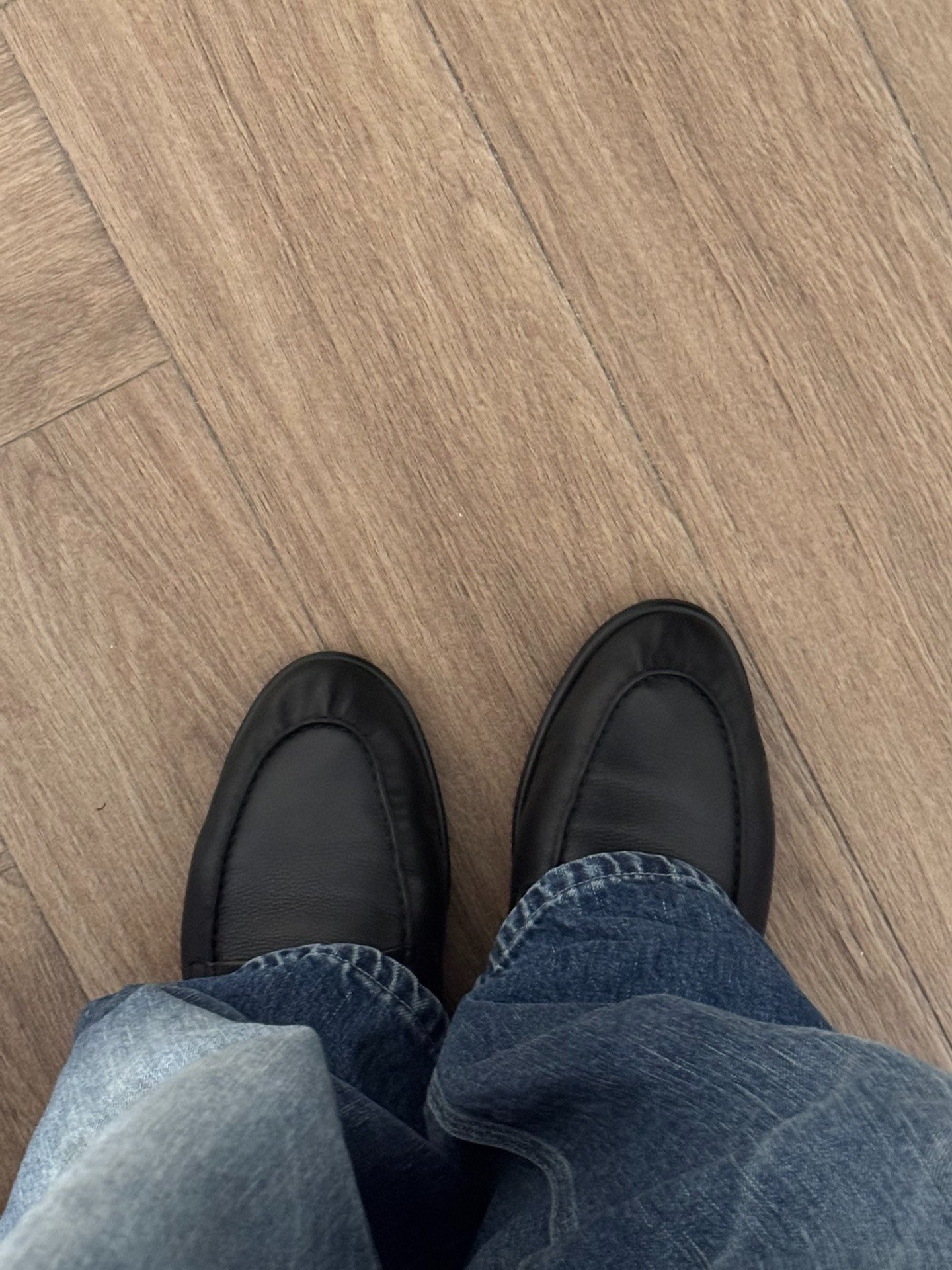 AURALEE SOFT LEATHER DECK SHOES — front