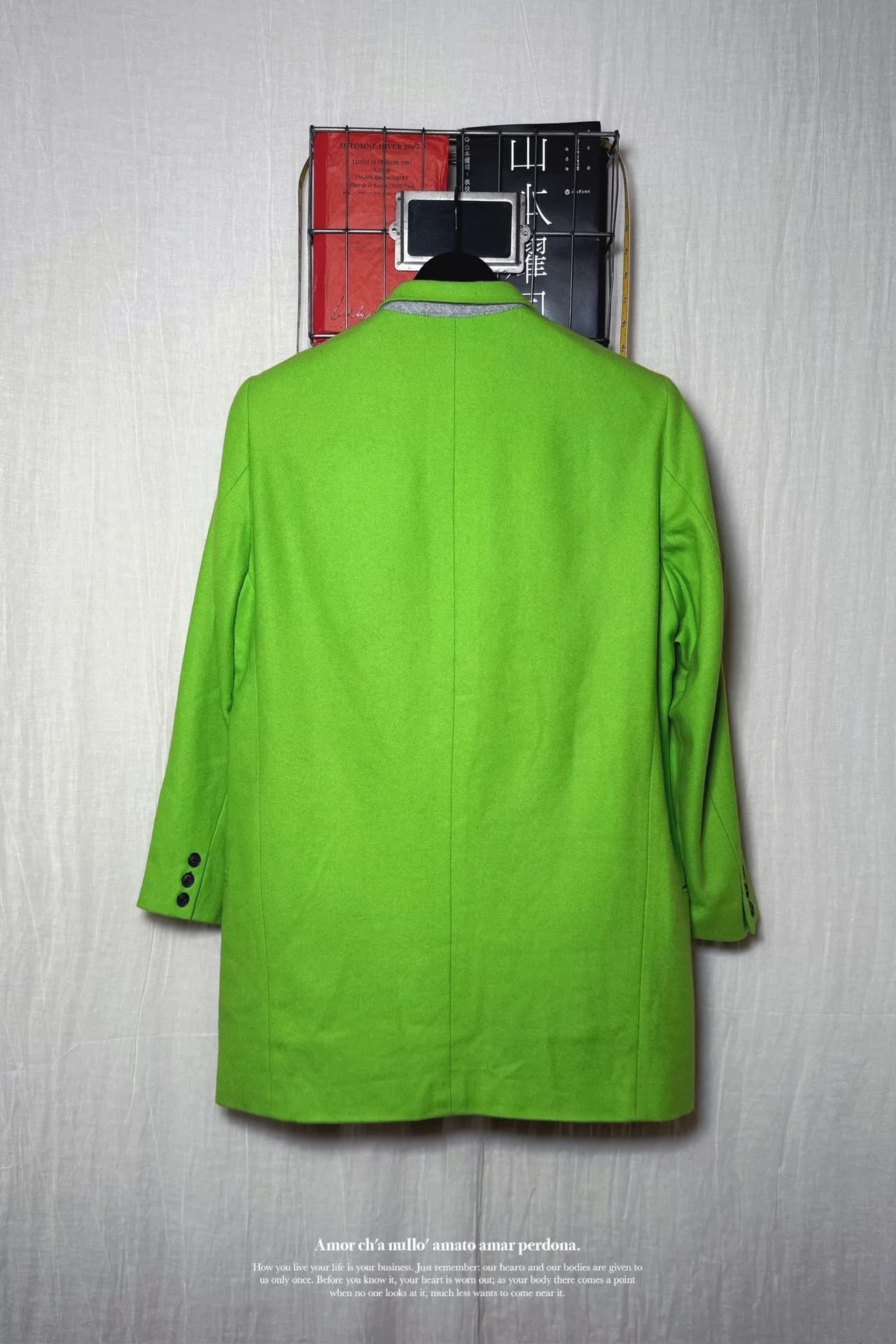 Yohji Yamamoto 80s Green Blazer — label