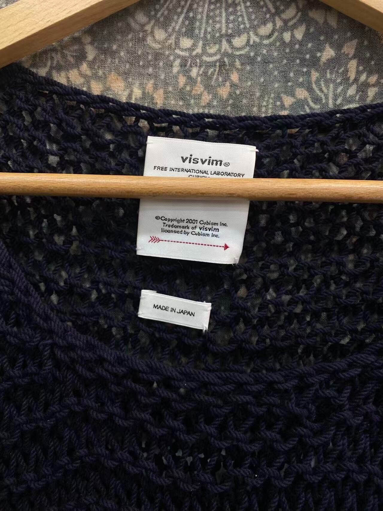 visvim 22ss Lattice Hand-Knit Vest — detail