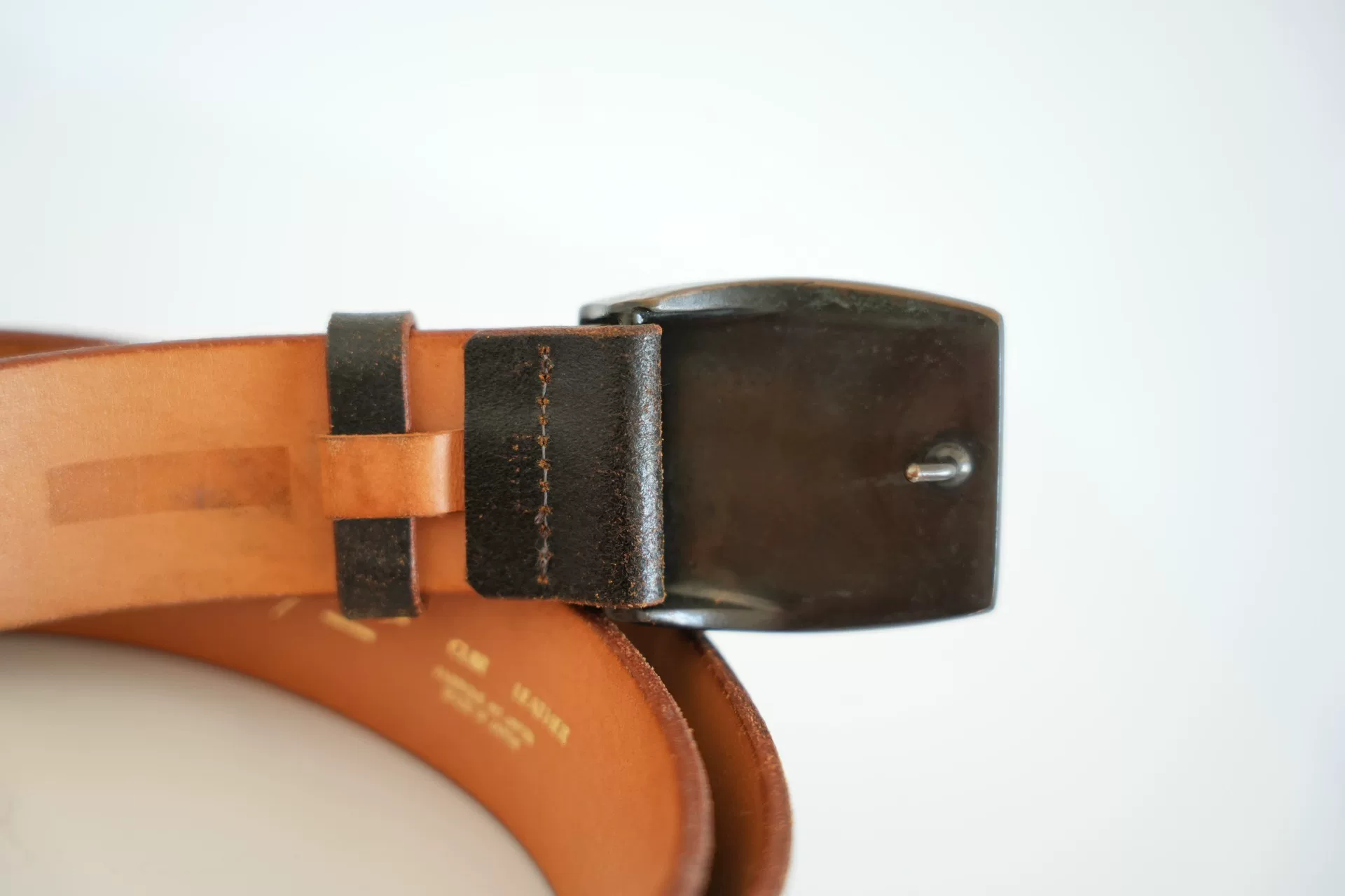 Yohji Yamamoto 07AW Slogan Signature Belt — detail