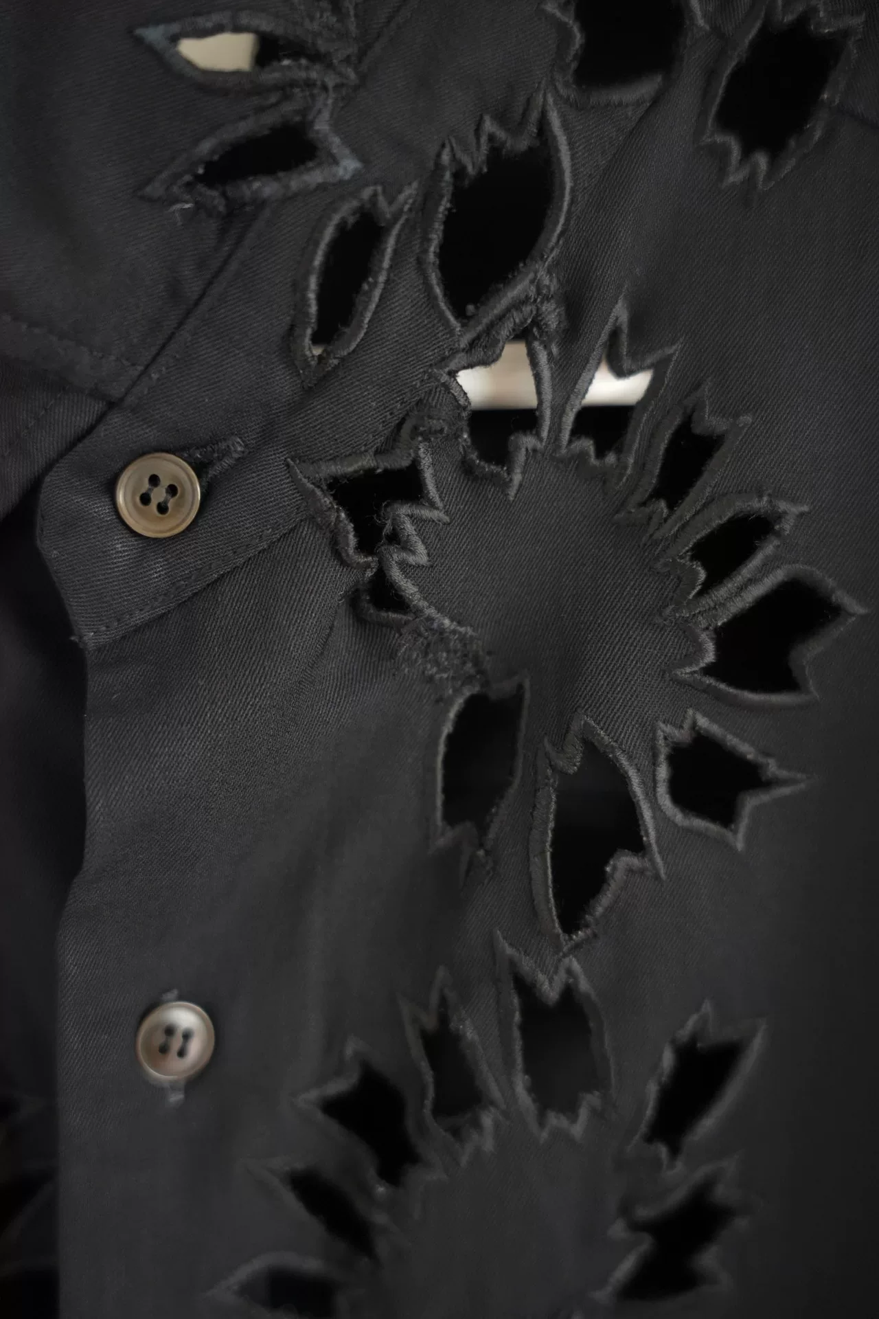 Yohji Yamamoto 96SS Laser Cut Shirt — label