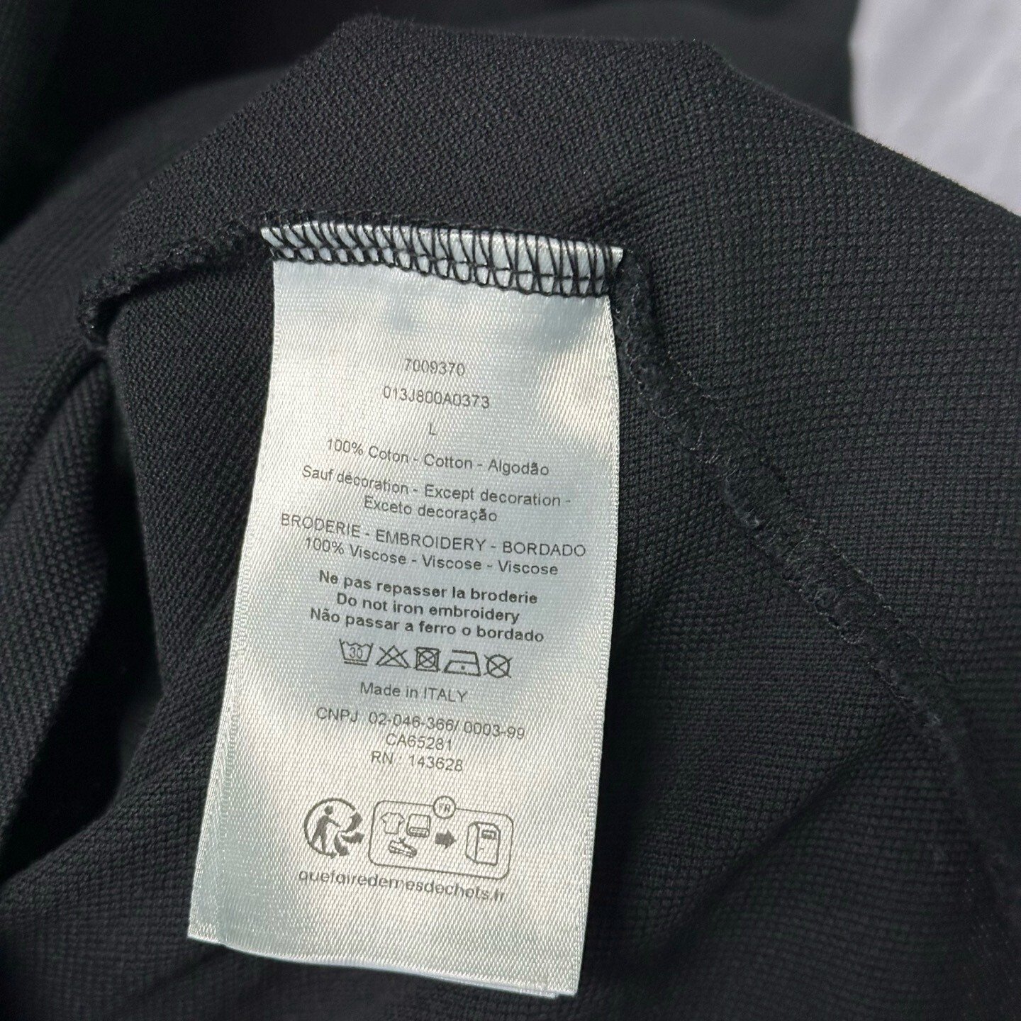 Dior CD Embroidered Short-Sleeve Polo — label
