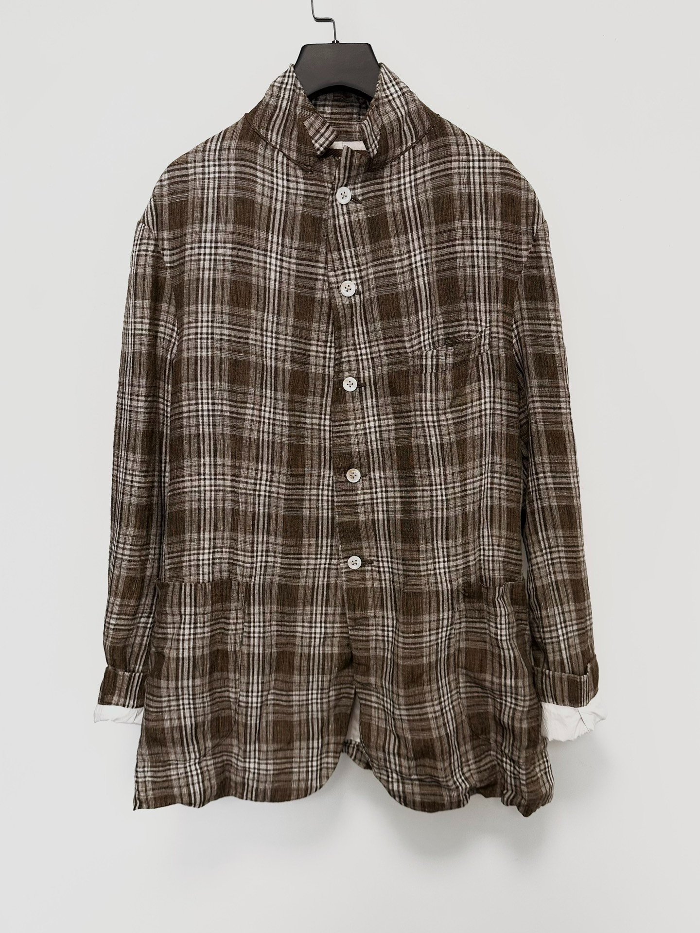 kaval Vintage Linen Coat — detail