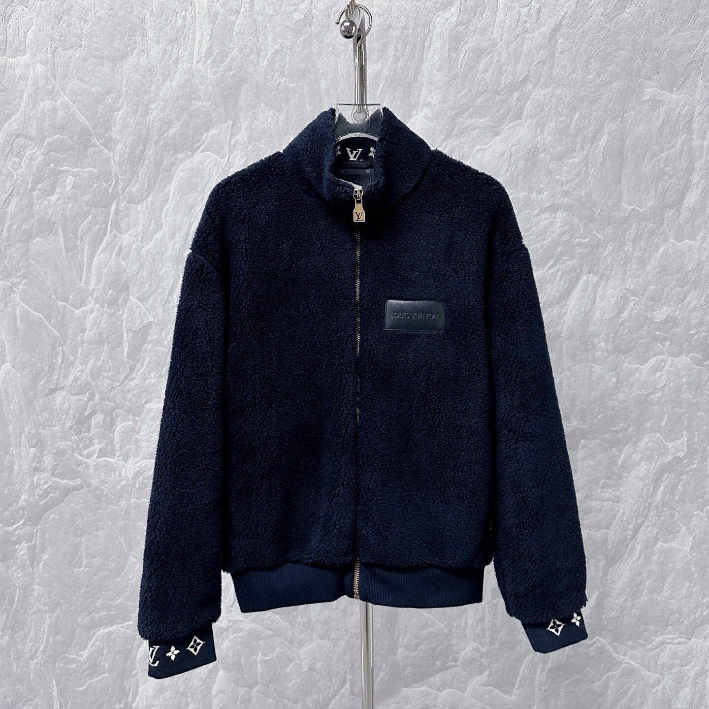 Louis Vuitton FW25 Stand Collar Teddy Zip Jacket