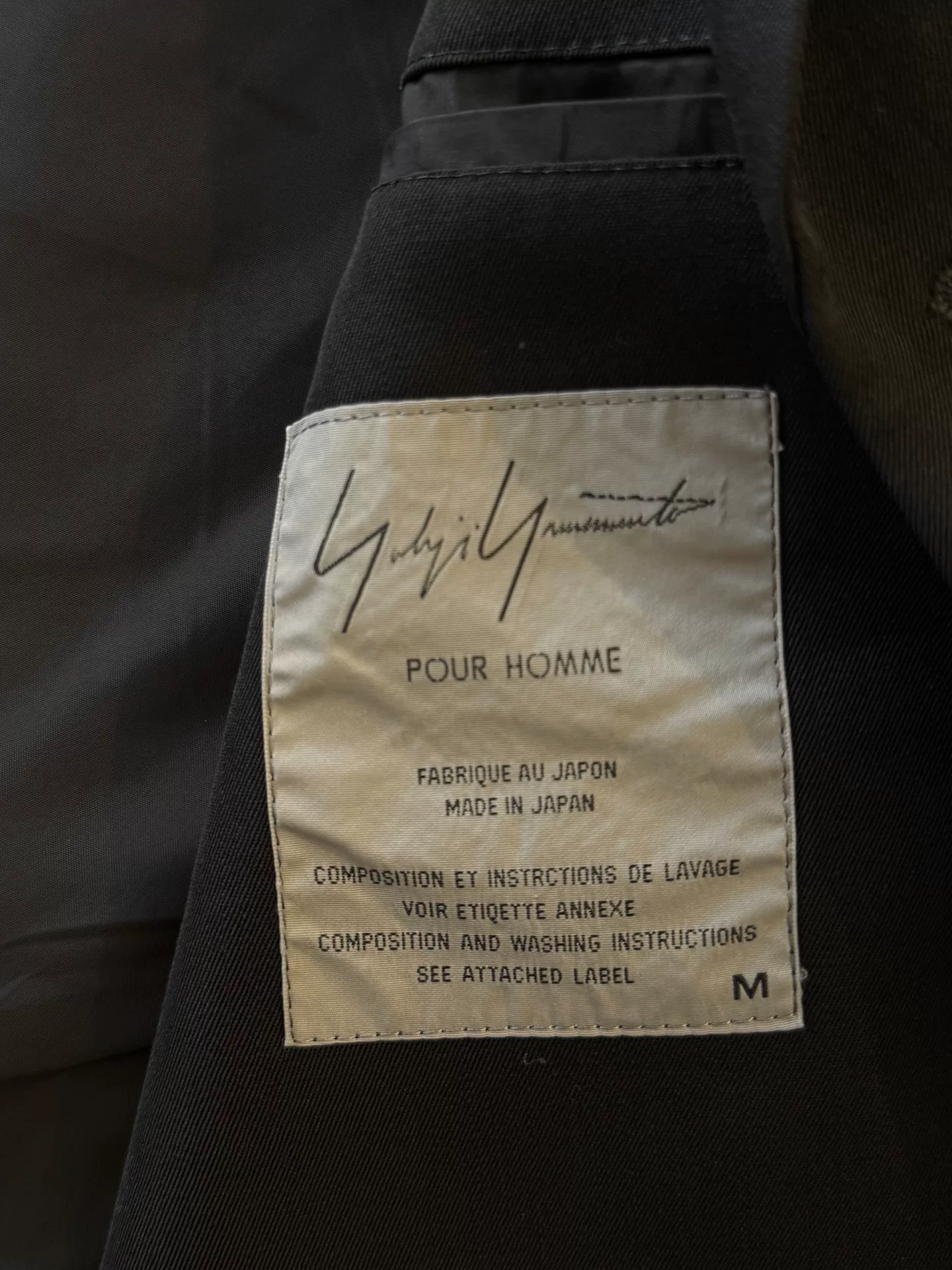 Yohji Yamamoto 92ss Laser-Cut Suit — detail