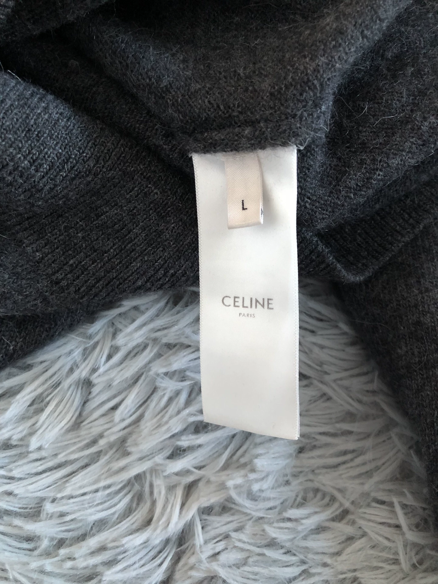 Celine Ruffled High Neck Sweater — back