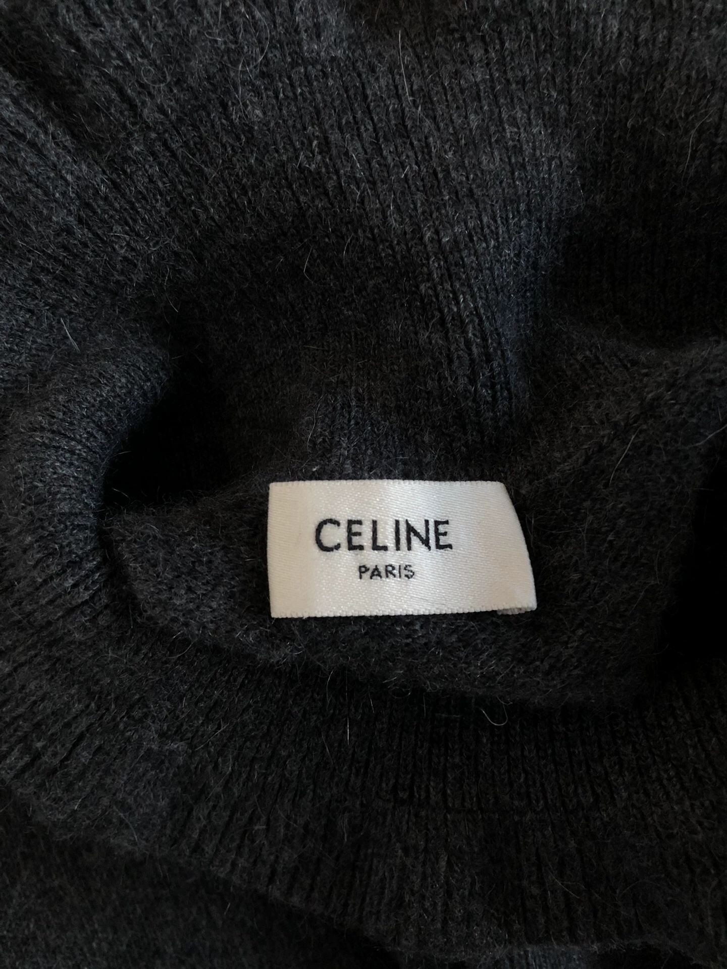 Celine Ruffled High Neck Sweater — front