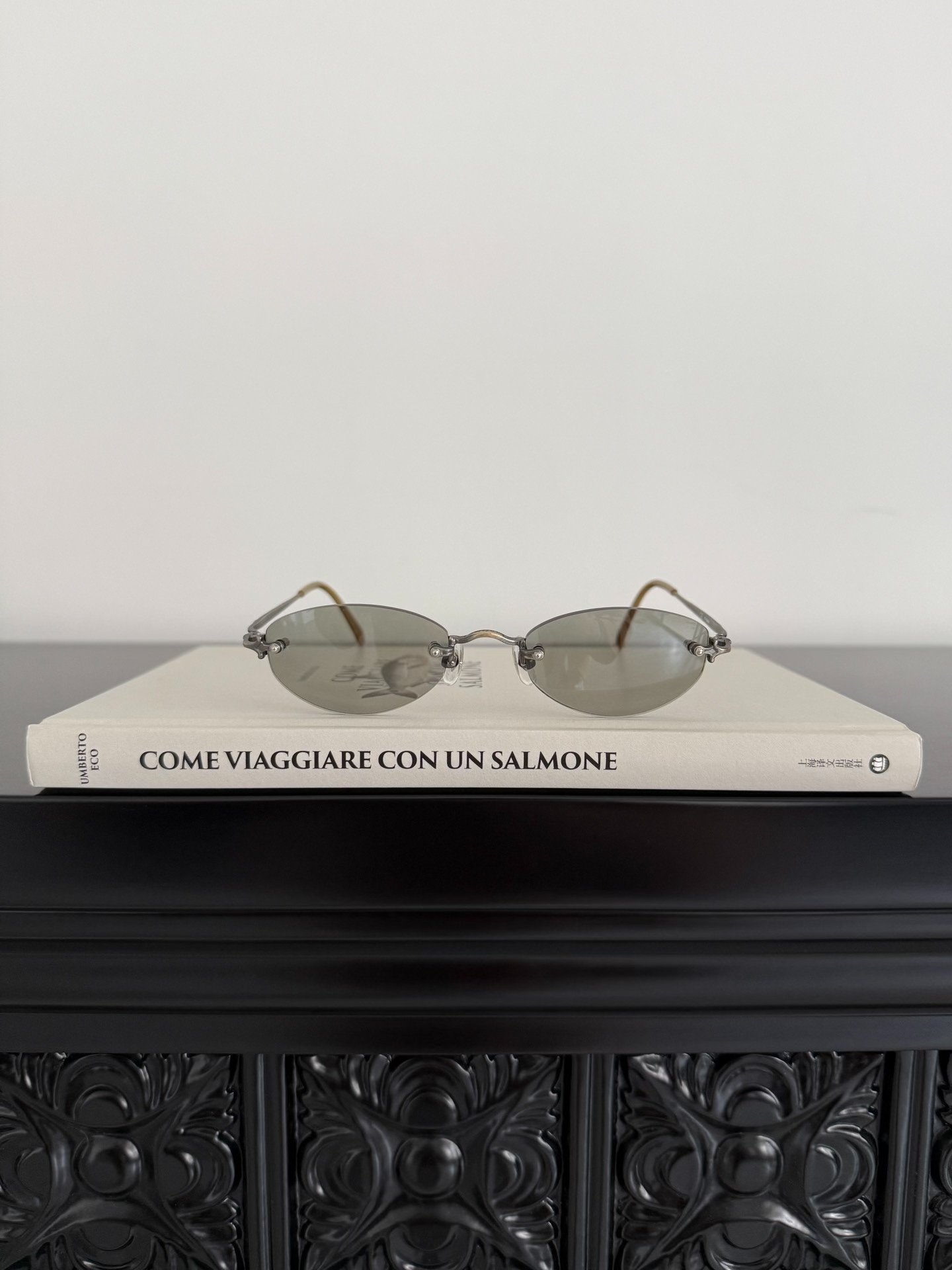 Jean Paul Gaultier Rimless Oval Sunglasses — front