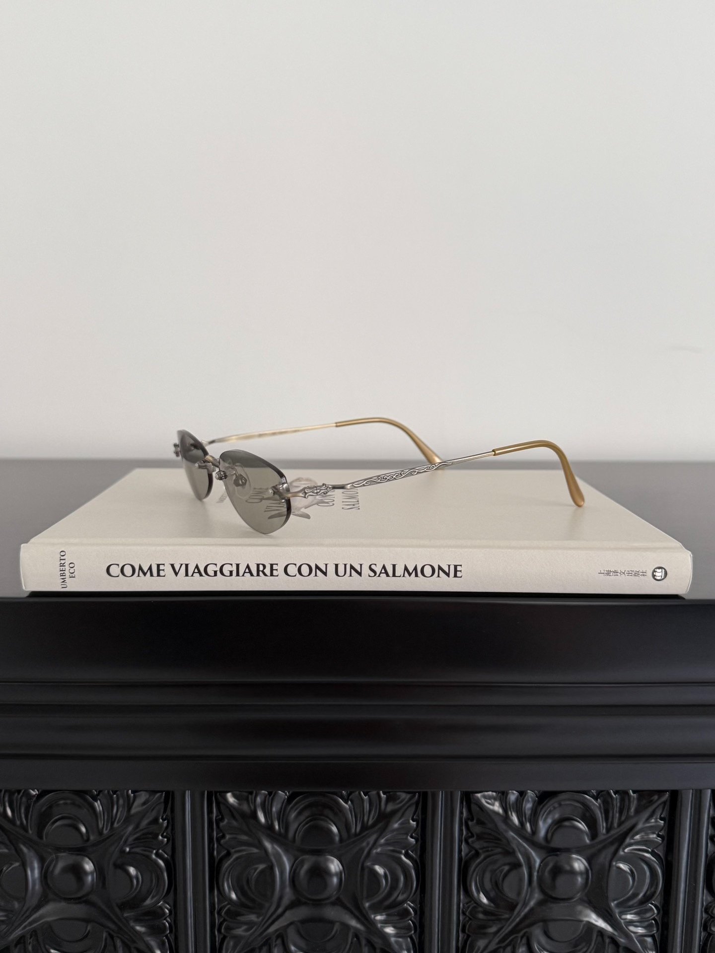 Jean Paul Gaultier Rimless Oval Sunglasses — back