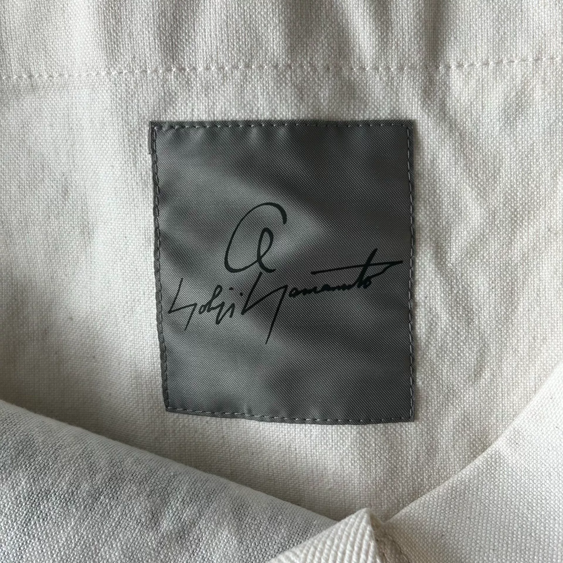 Yohji Yamamoto 17ss Sketch Tote Bag — label