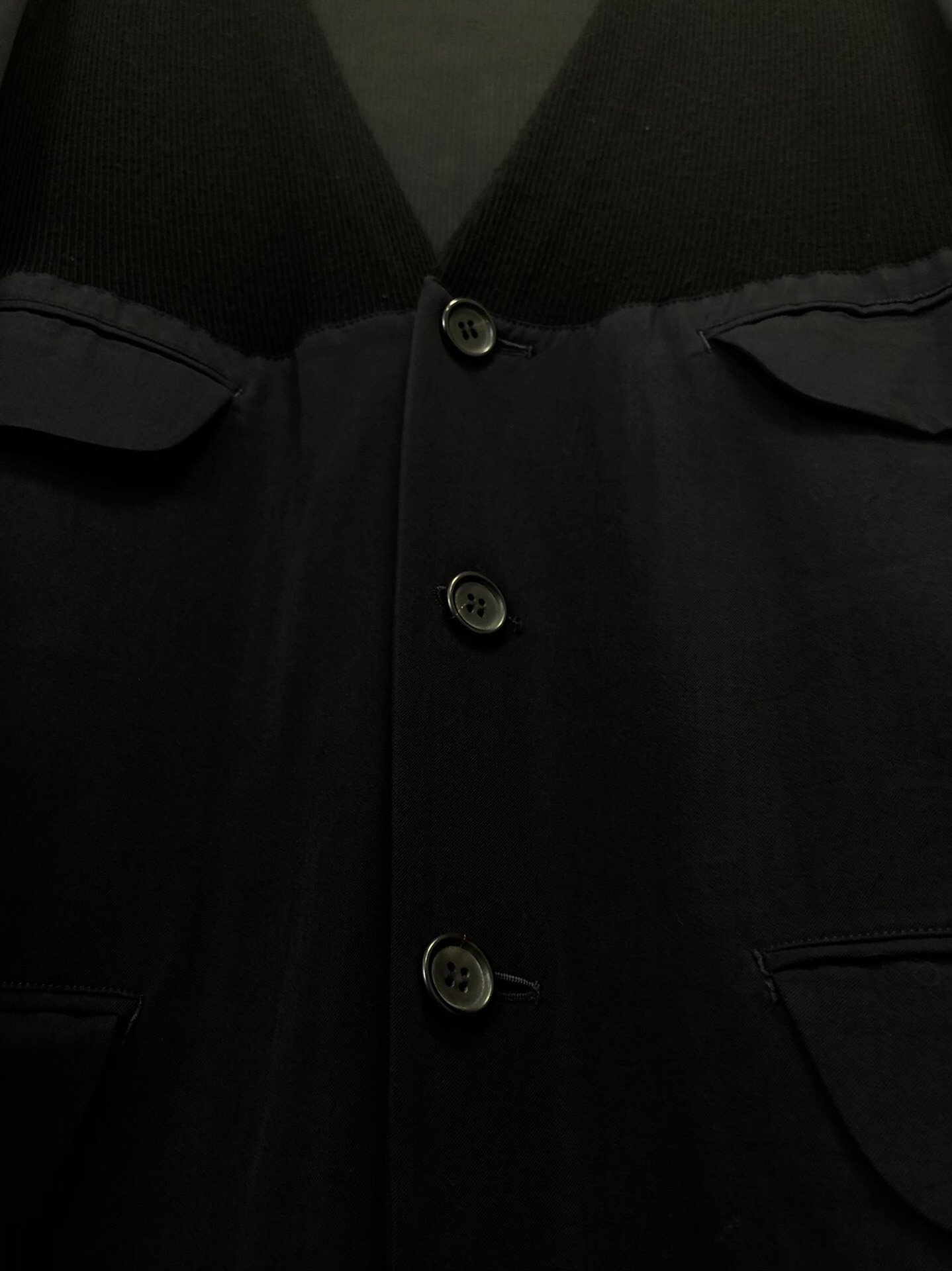 Yohji Yamamoto 96AW Paneled Coat — label