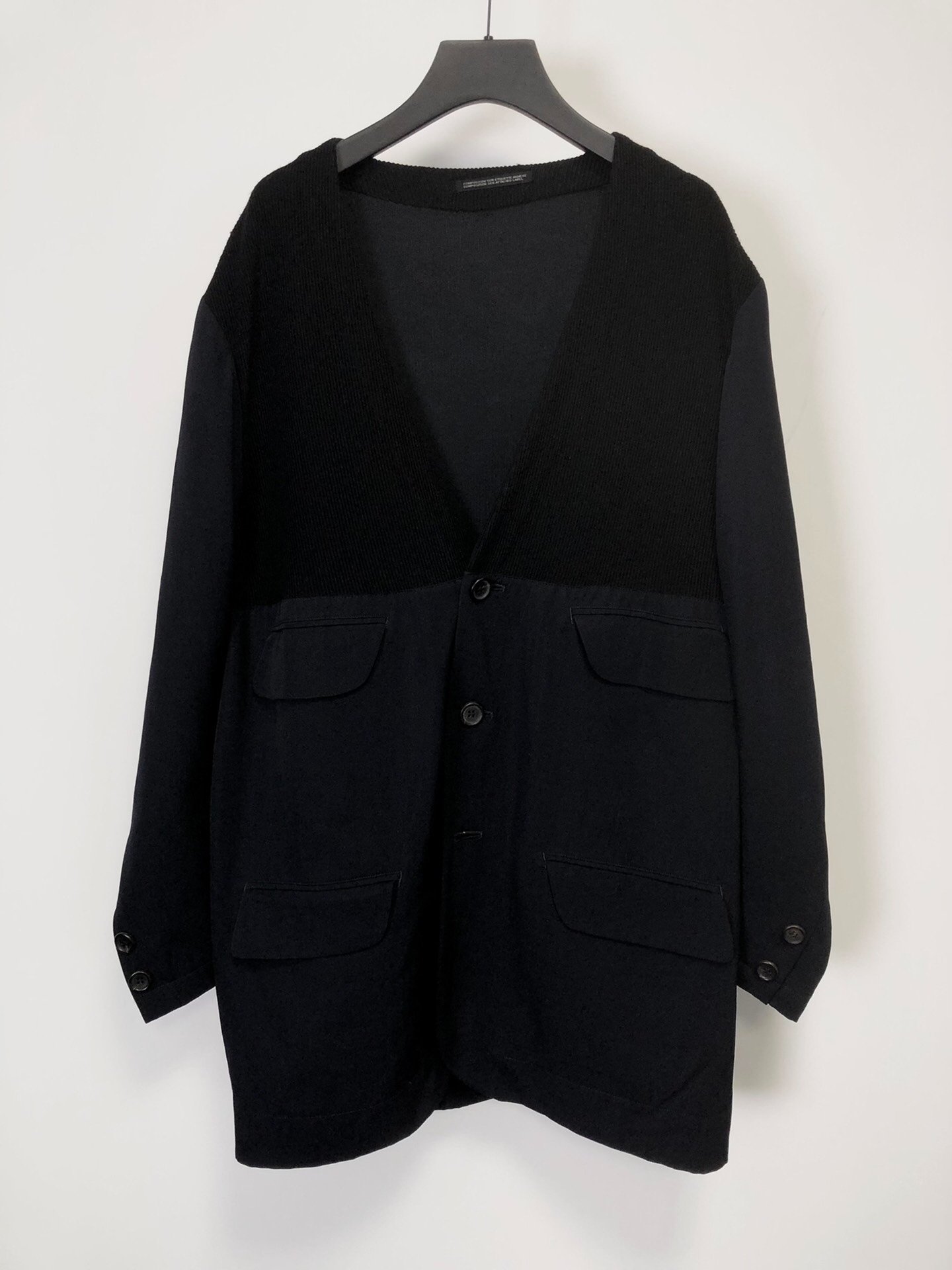 Yohji Yamamoto 96AW Paneled Coat — detail