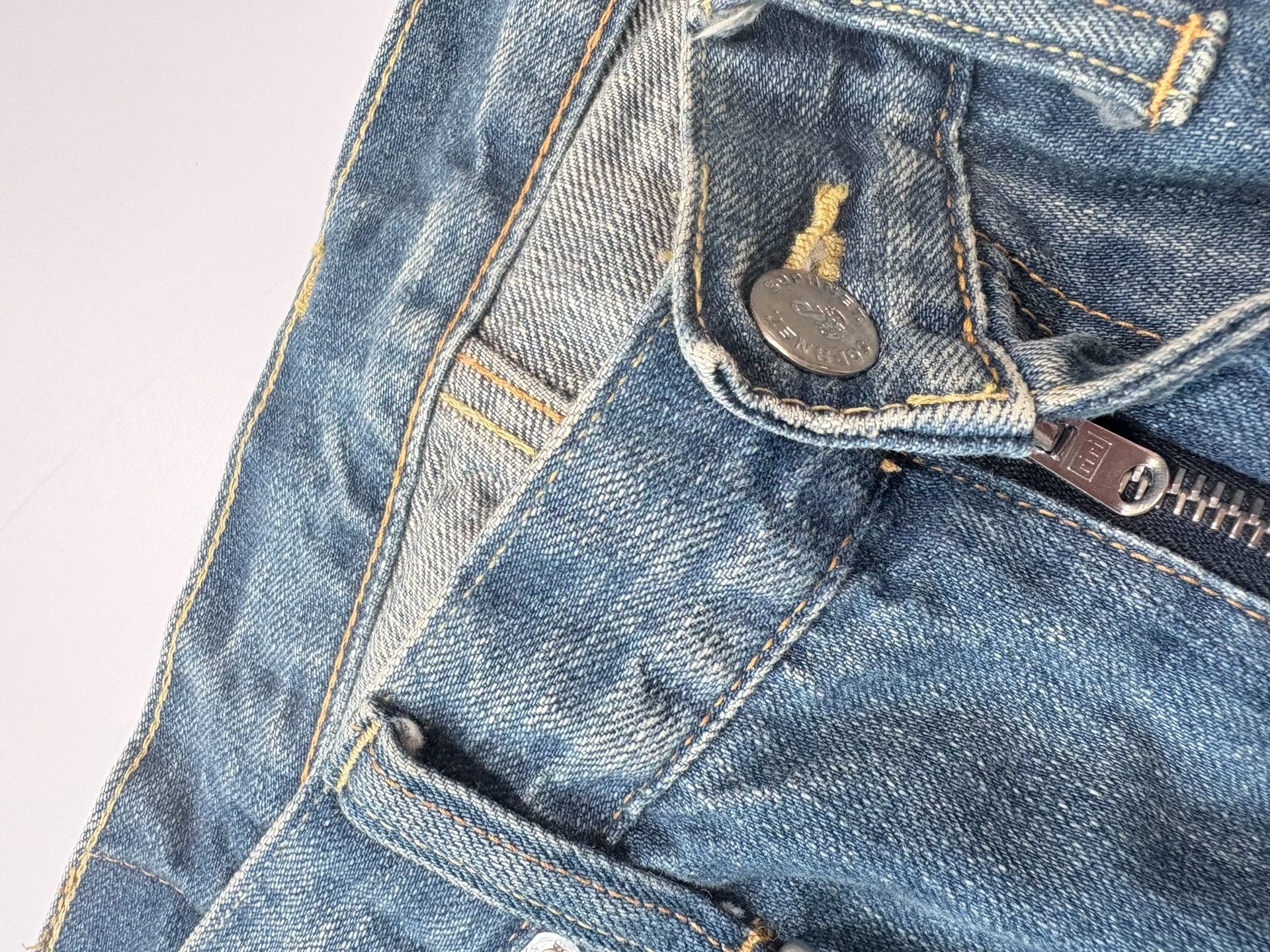 Sophnet Blue Flame Washed Jeans — back