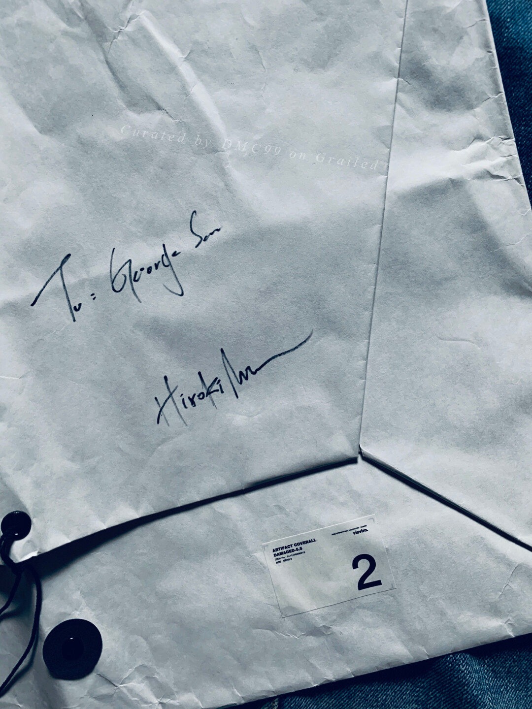 Visvim Coverall Damaged-5.5 JKT — label