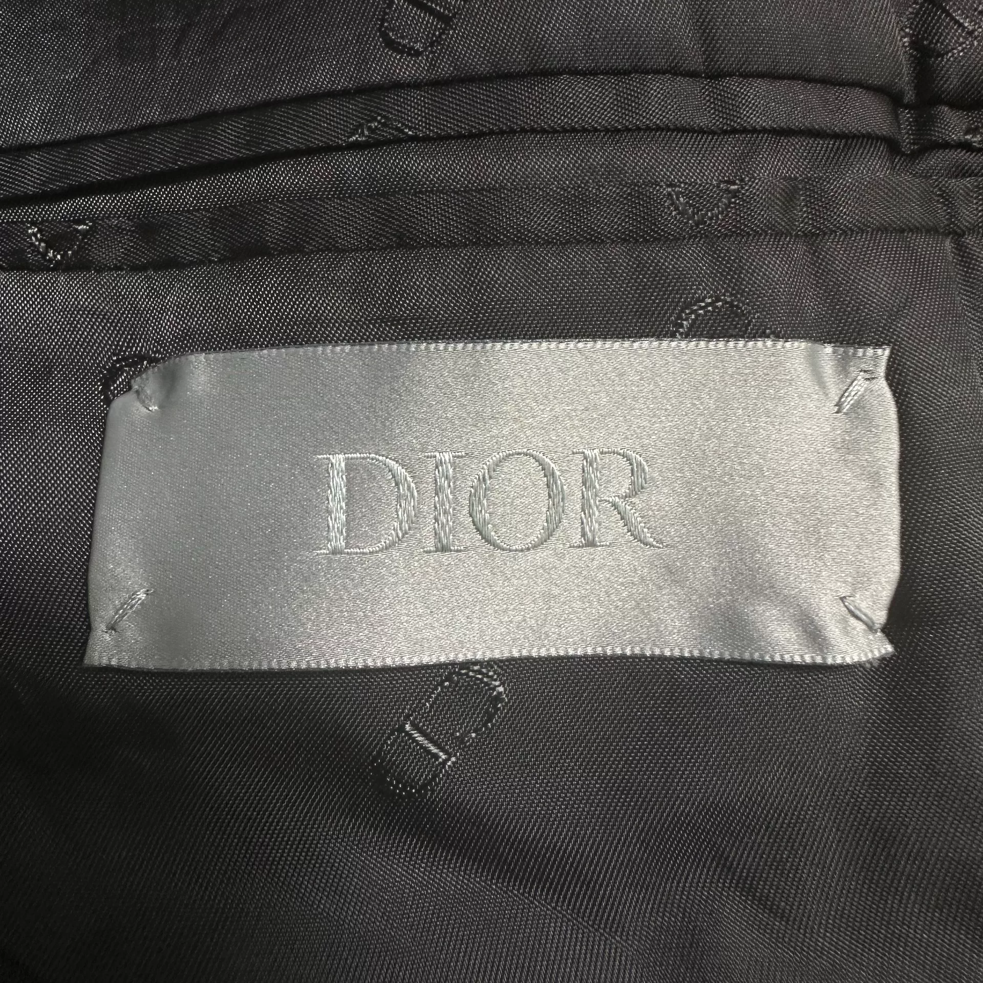 Dior Dark Maroon Short Wool Blazer — label