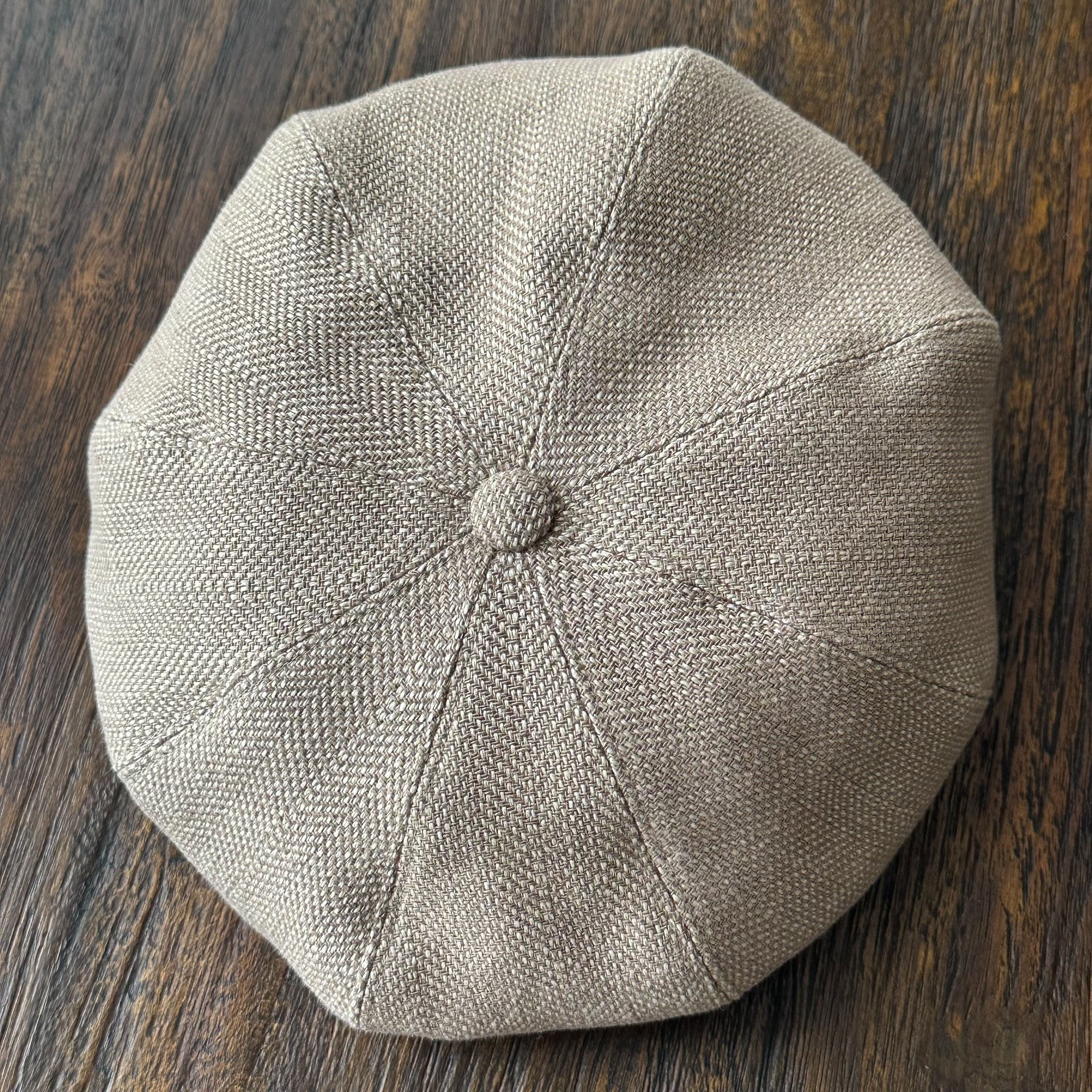 OLD JOE 23SS Cotton-Linen Newsboy Cap — front