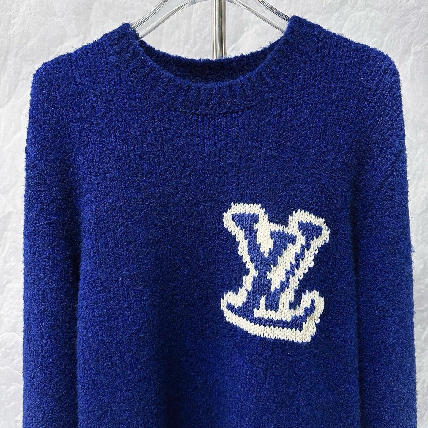 Louis Vuitton Logo Teddy Wool Sweater XL — front