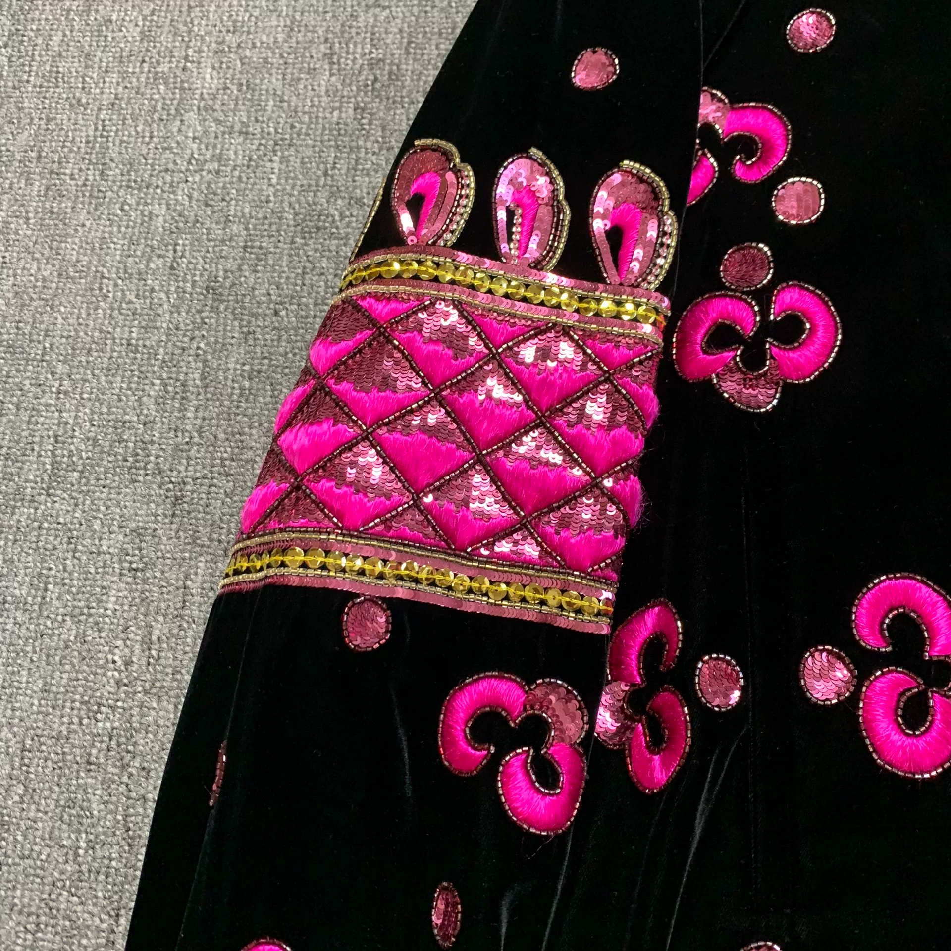 Saint Laurent 18FW Teddy Velvet Jacket — front
