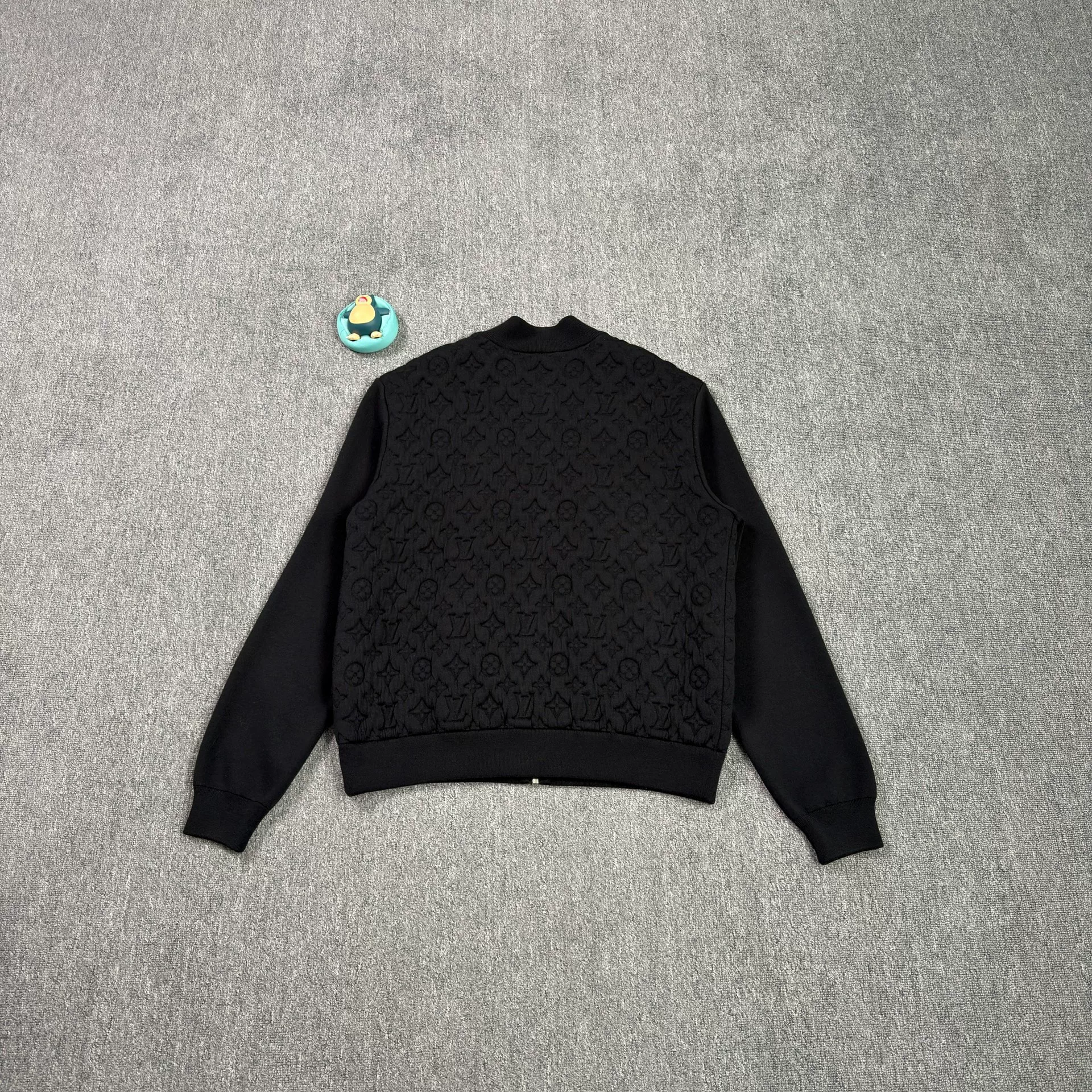 Louis Vuitton Black Full Print Bomber Jacket — front