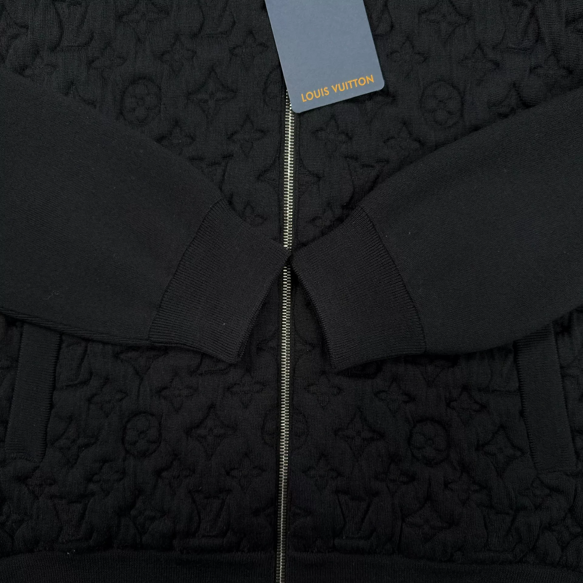 Louis Vuitton Black Full Print Bomber Jacket — back
