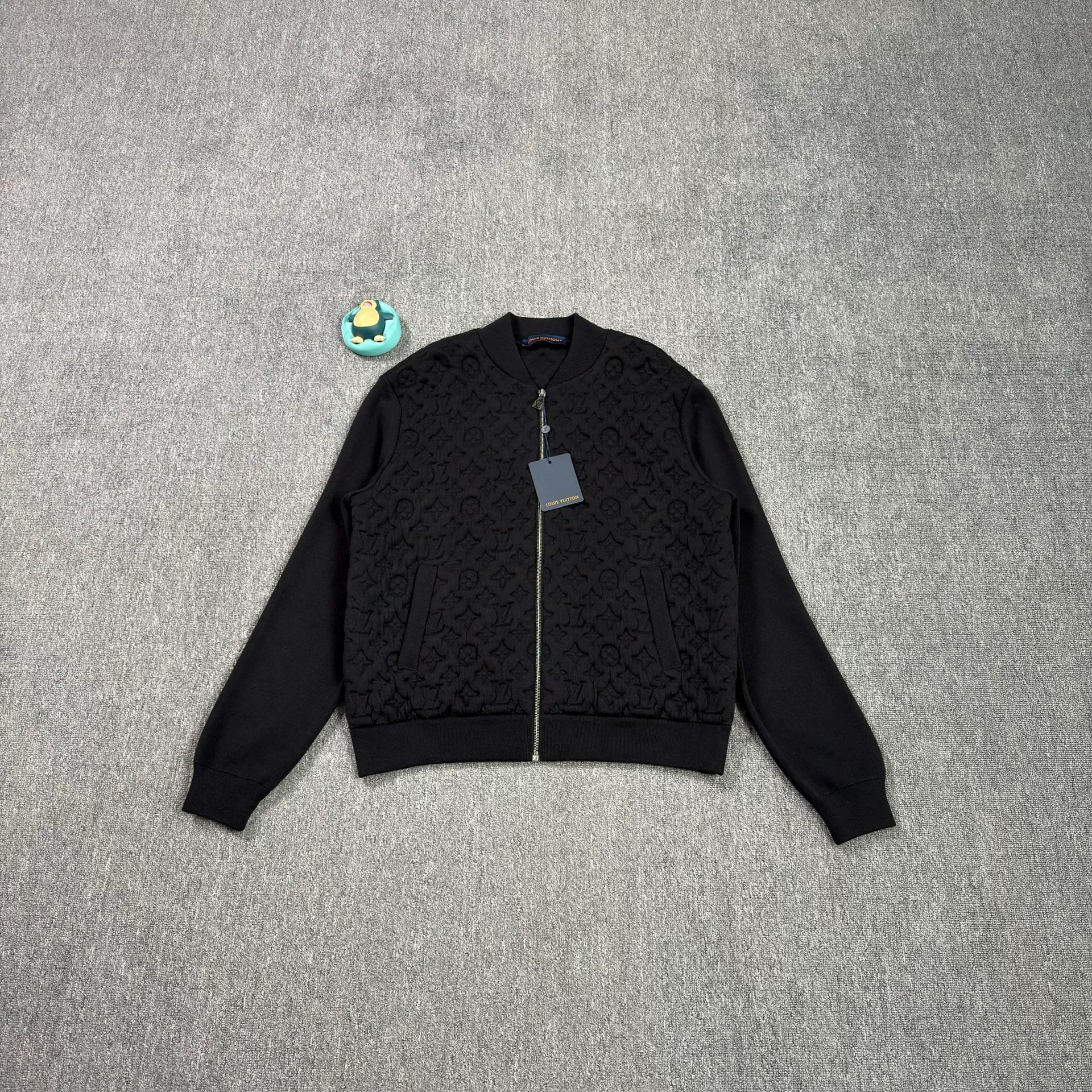 Louis Vuitton Black Full Print Bomber Jacket