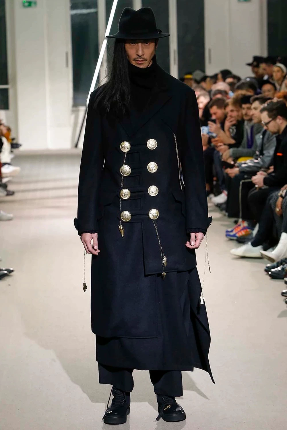 Yohji Yamamoto Silver Coffin Brooch — back