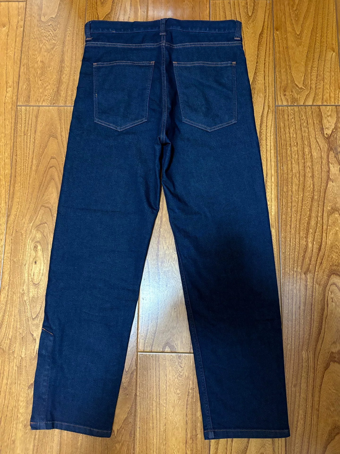 Sophnet. One Washed Hem Indigo Jeans — front
