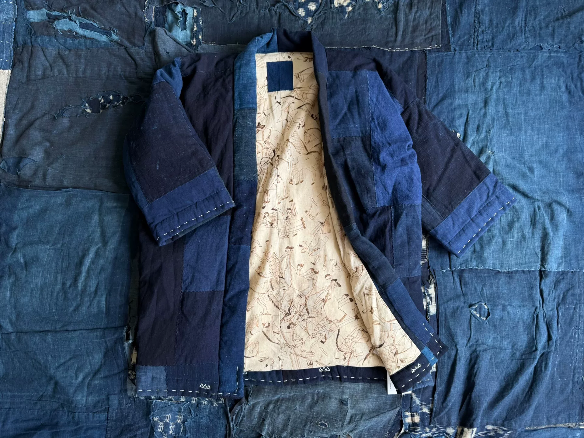 VISVIM SANJURO KIMONO DOWN INDIGO