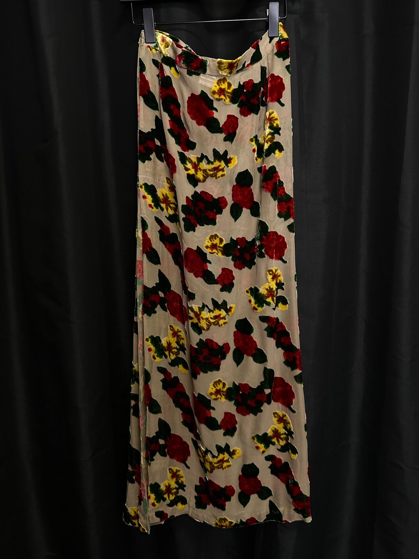 Yohji Yamamoto 97SS Burnout Velvet Runway Skirt