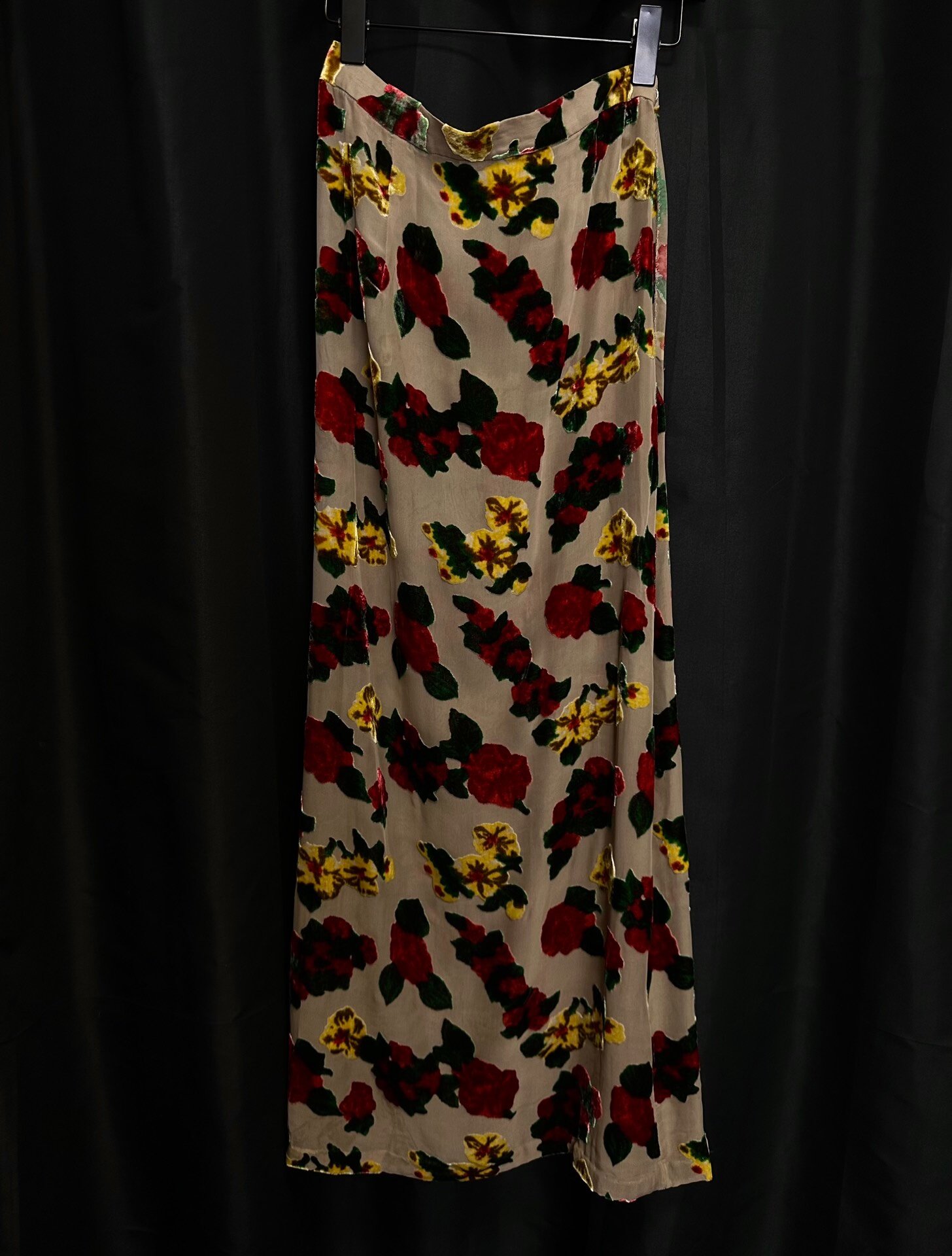 Yohji Yamamoto 97SS Burnout Velvet Runway Skirt — front