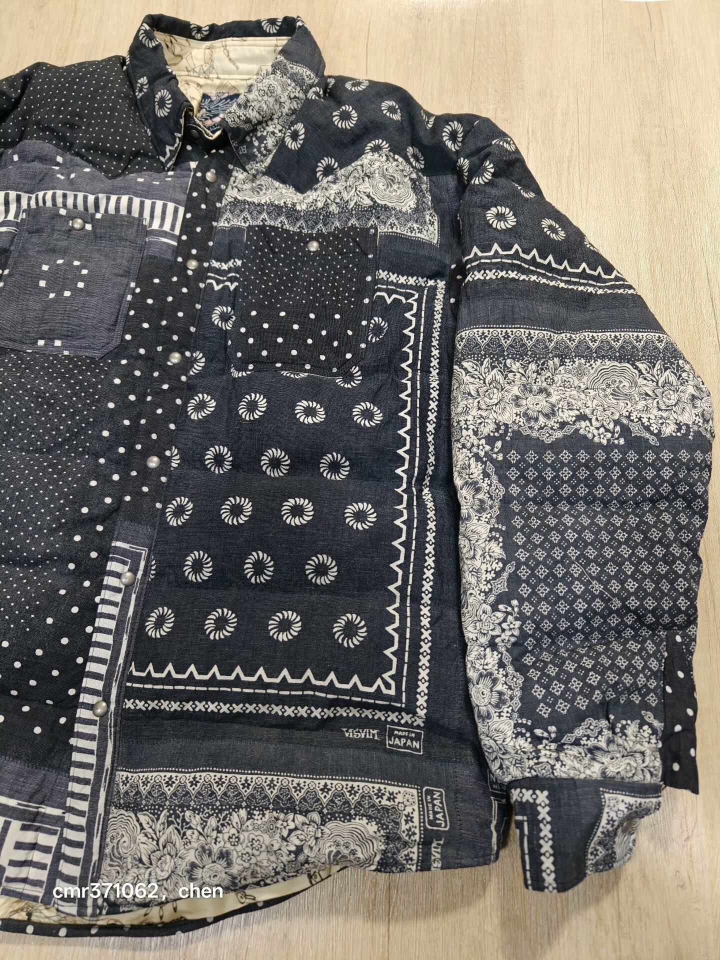 visvim 23 ICT Kerchief Down Jacket — detail