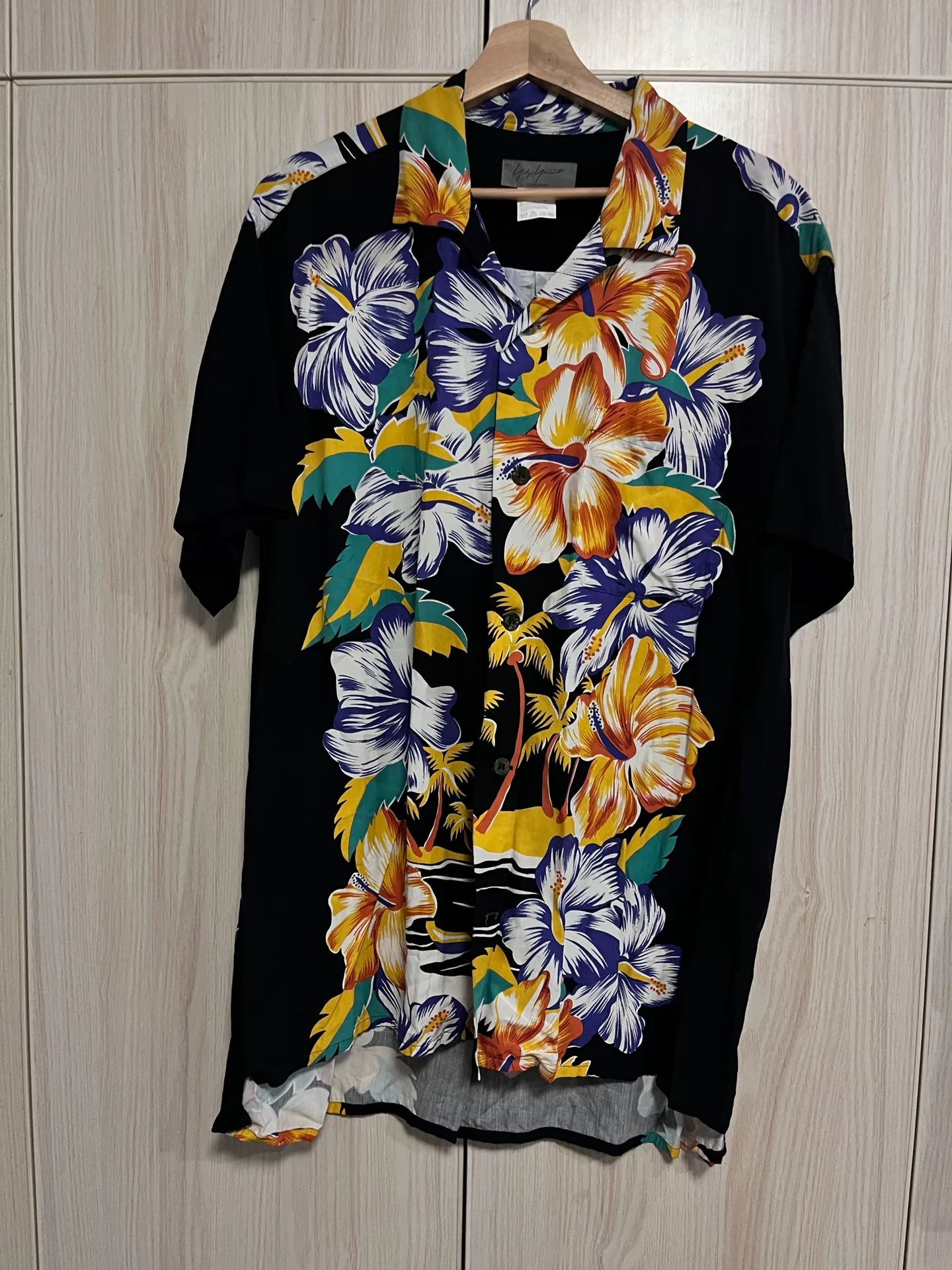 Yohji Yamamoto Hawaiian Print Short-Sleeve Shirt
