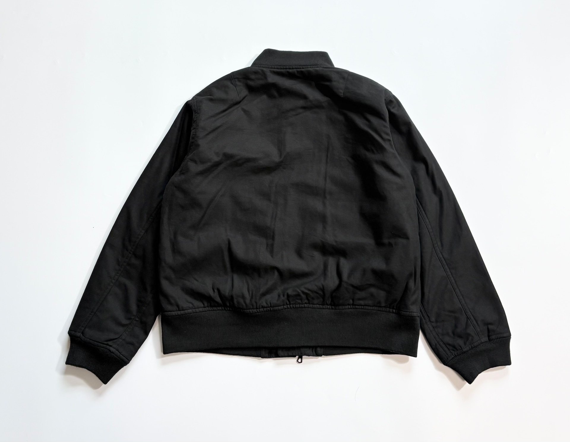 ROYAL PALM Black Baseball Jacket — detail