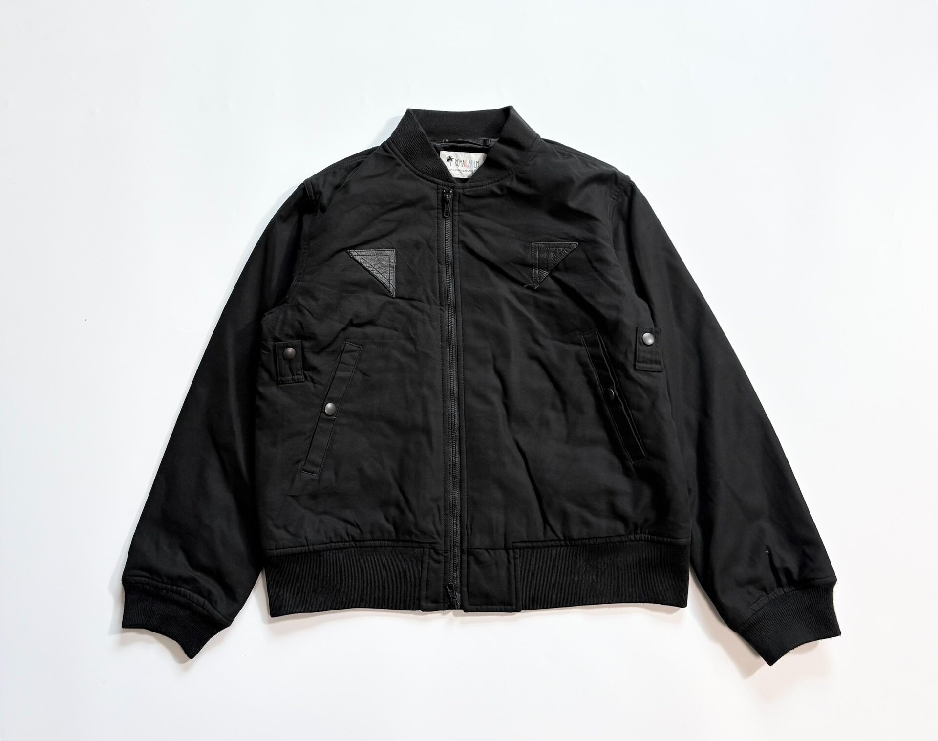 ROYAL PALM Black Baseball Jacket