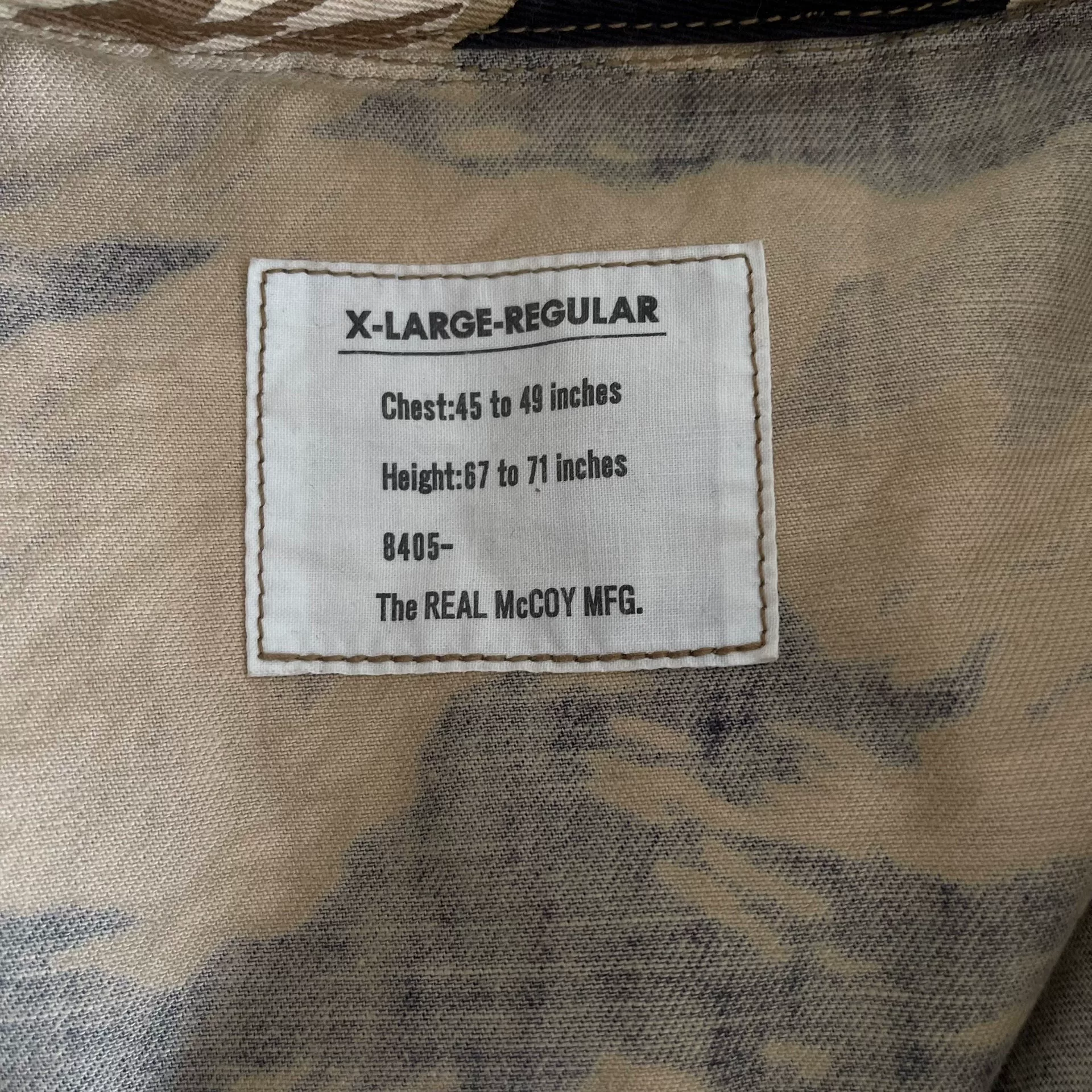 The Real Mccoys Golden Tiger Jacket — label