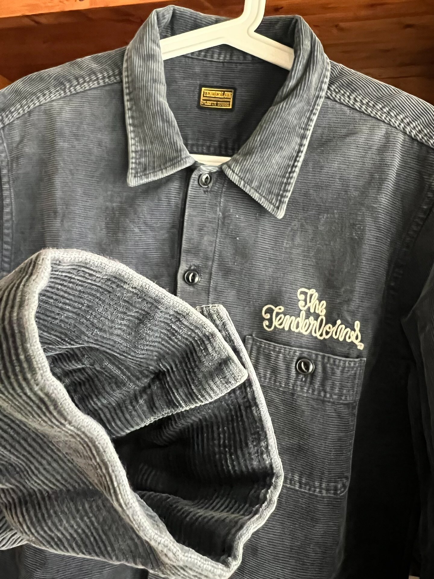 Tenderloin Japanese Indigo Corduroy Work Shirt — back