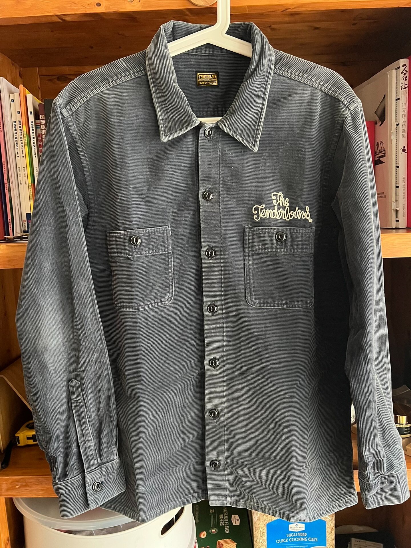 Tenderloin Japanese Indigo Corduroy Work Shirt — front