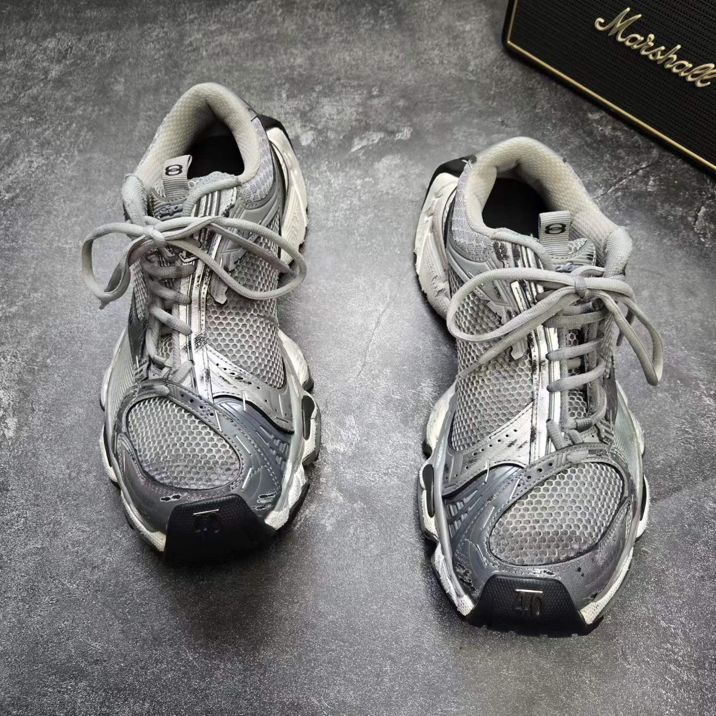 Balenciaga STAPLER Gray Sneakers — front