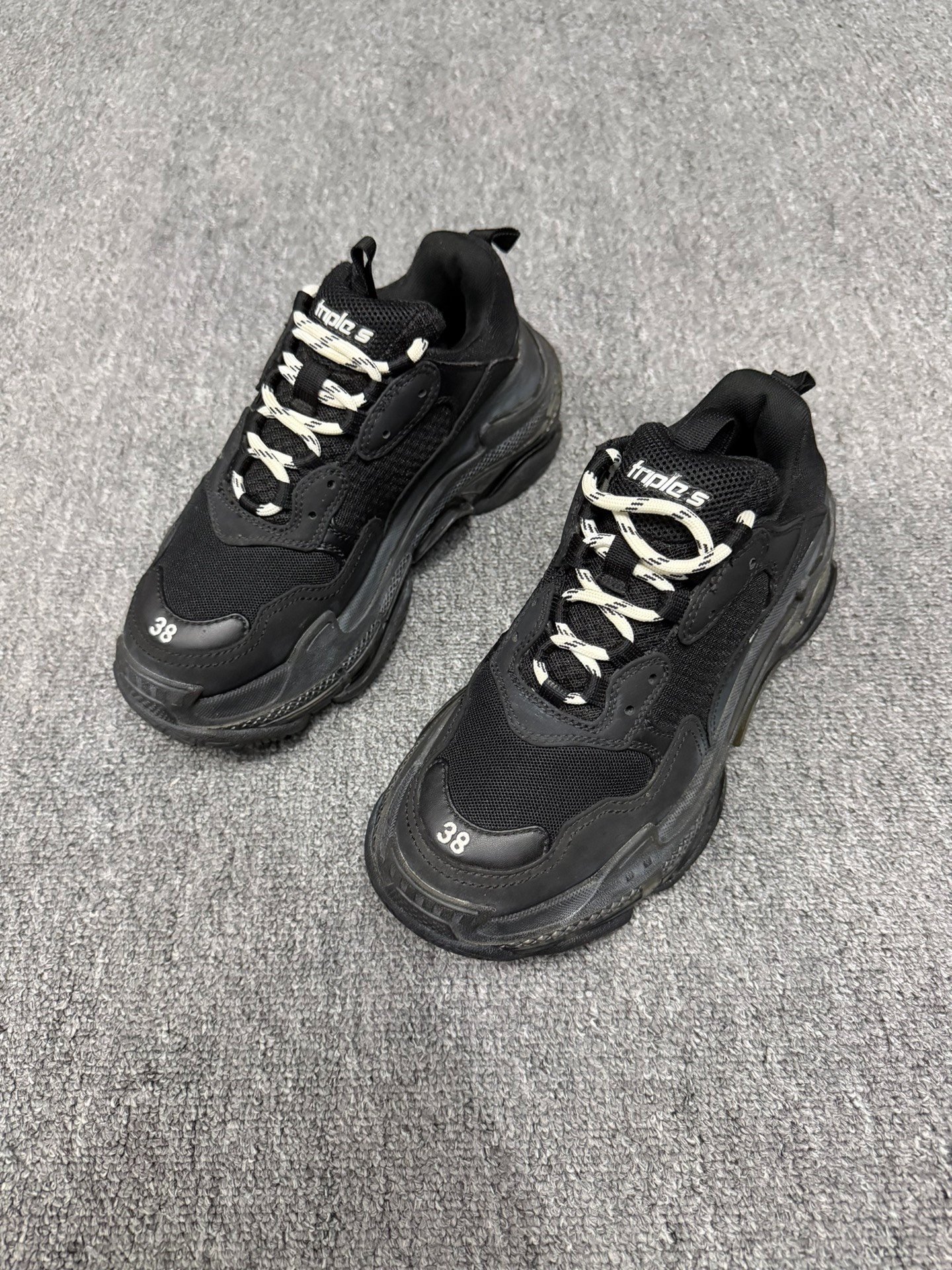 Balenciaga Triple S Black Dad Sneakers