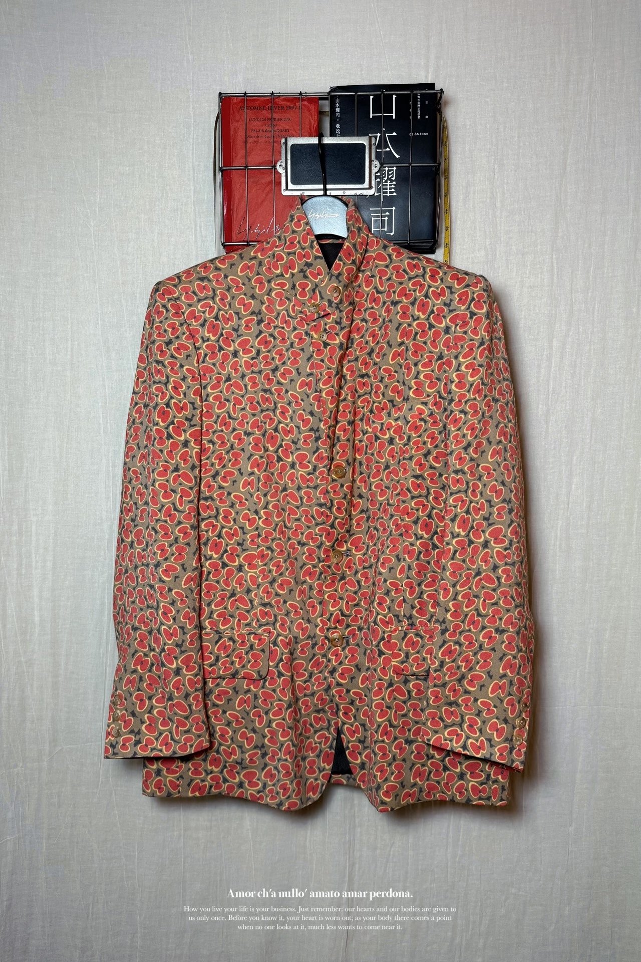 Yohji Yamamoto 99SS Red Pop Blazer — label