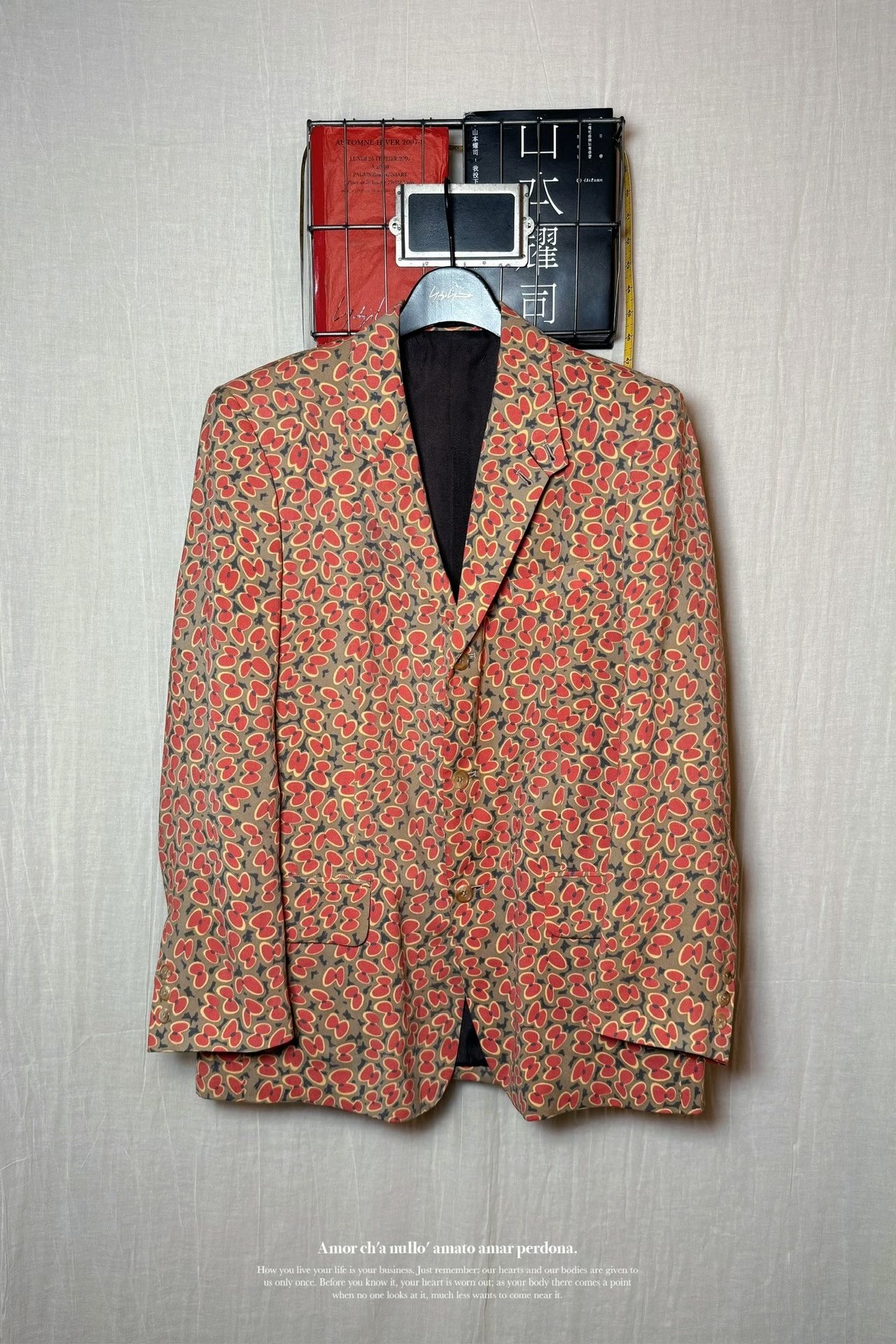 Yohji Yamamoto 99SS Red Pop Blazer — detail
