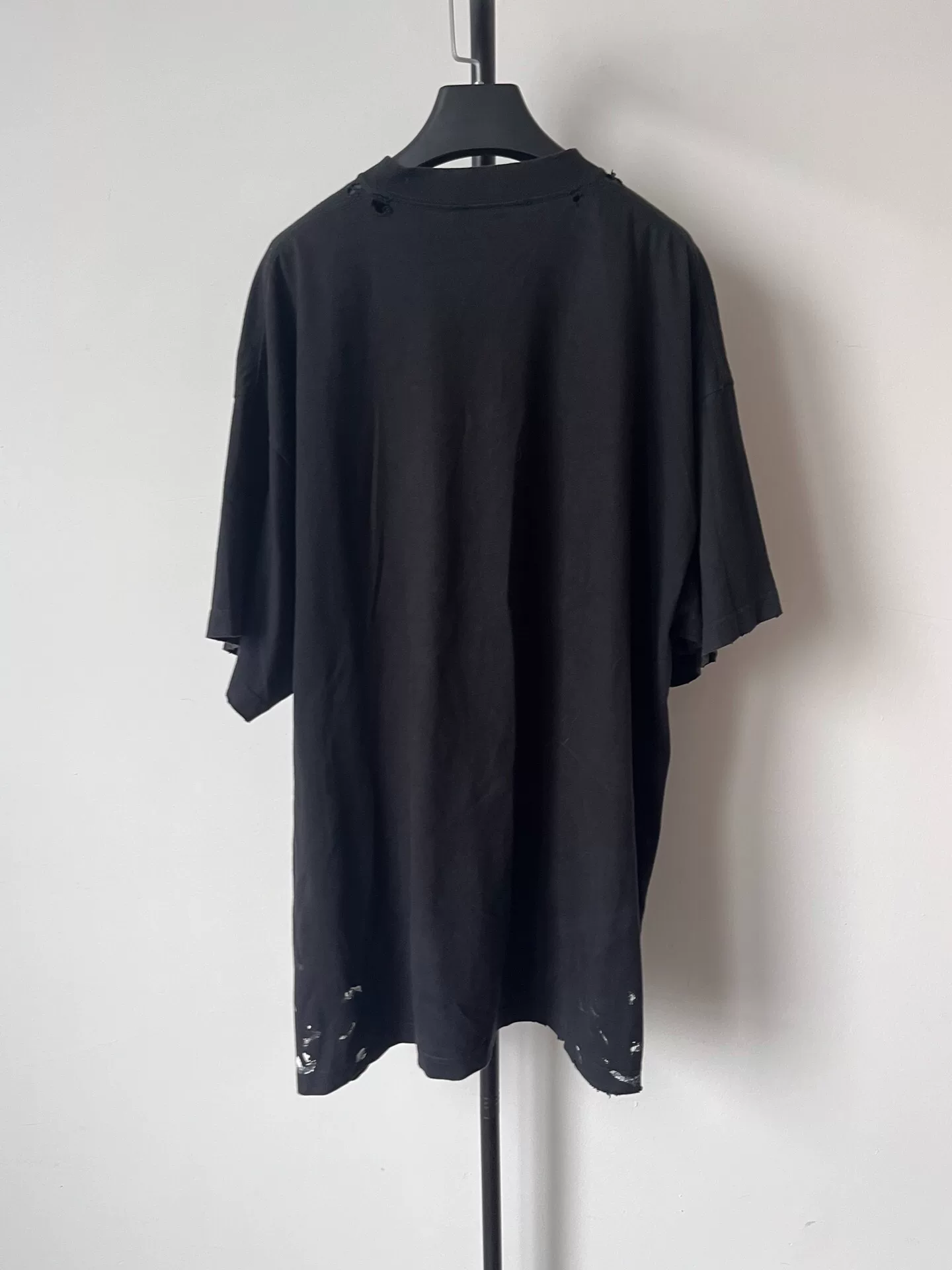 Balenciaga Metallica Crew Neck Short-Sleeve T-Shirt — front