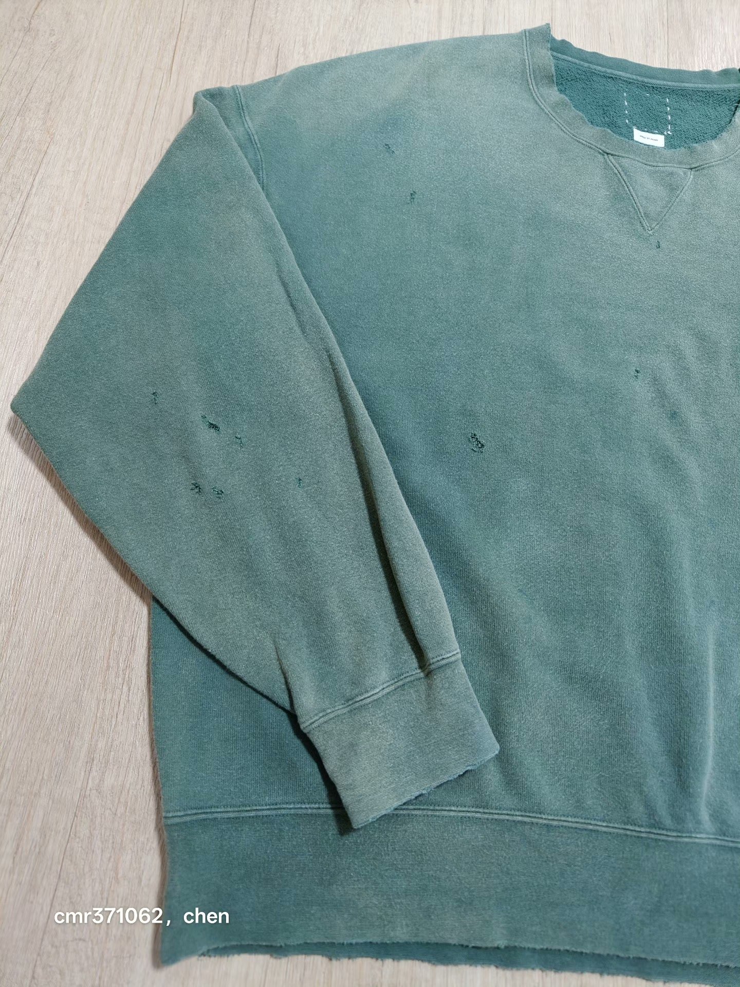 VISVIM 22AW AMPLUS SB SWEAT L/S CRASH — detail
