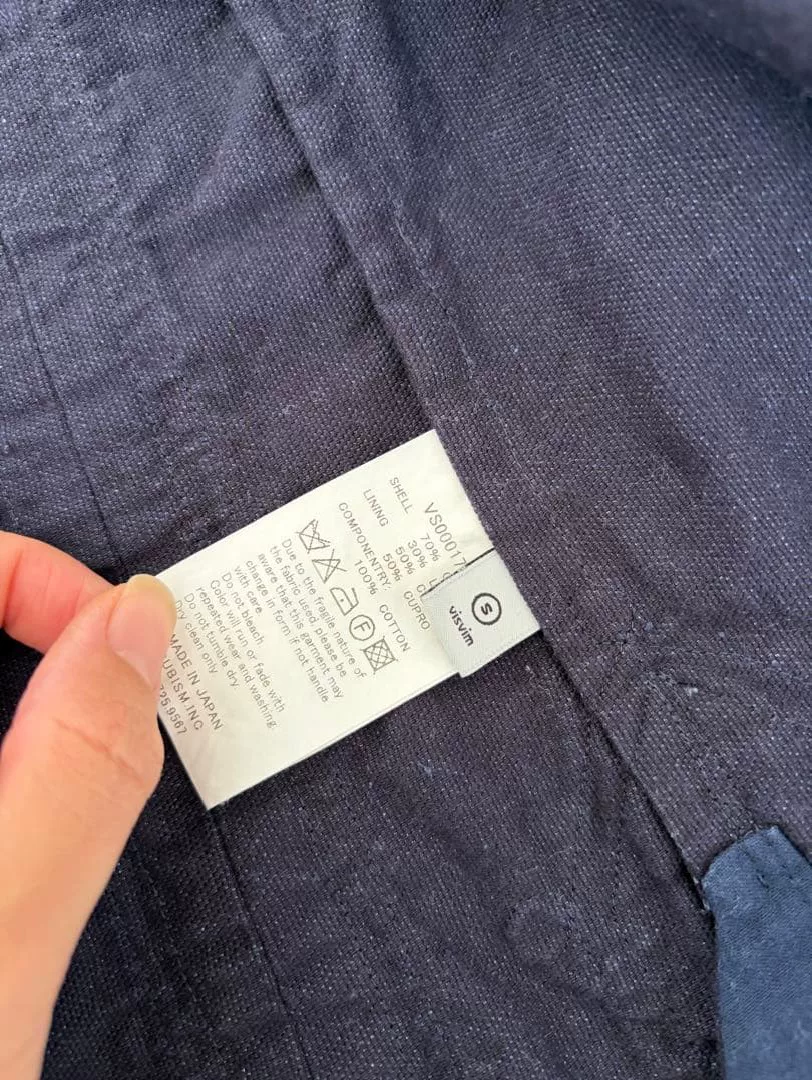 visvim Navy Blue Casual Jacket — back