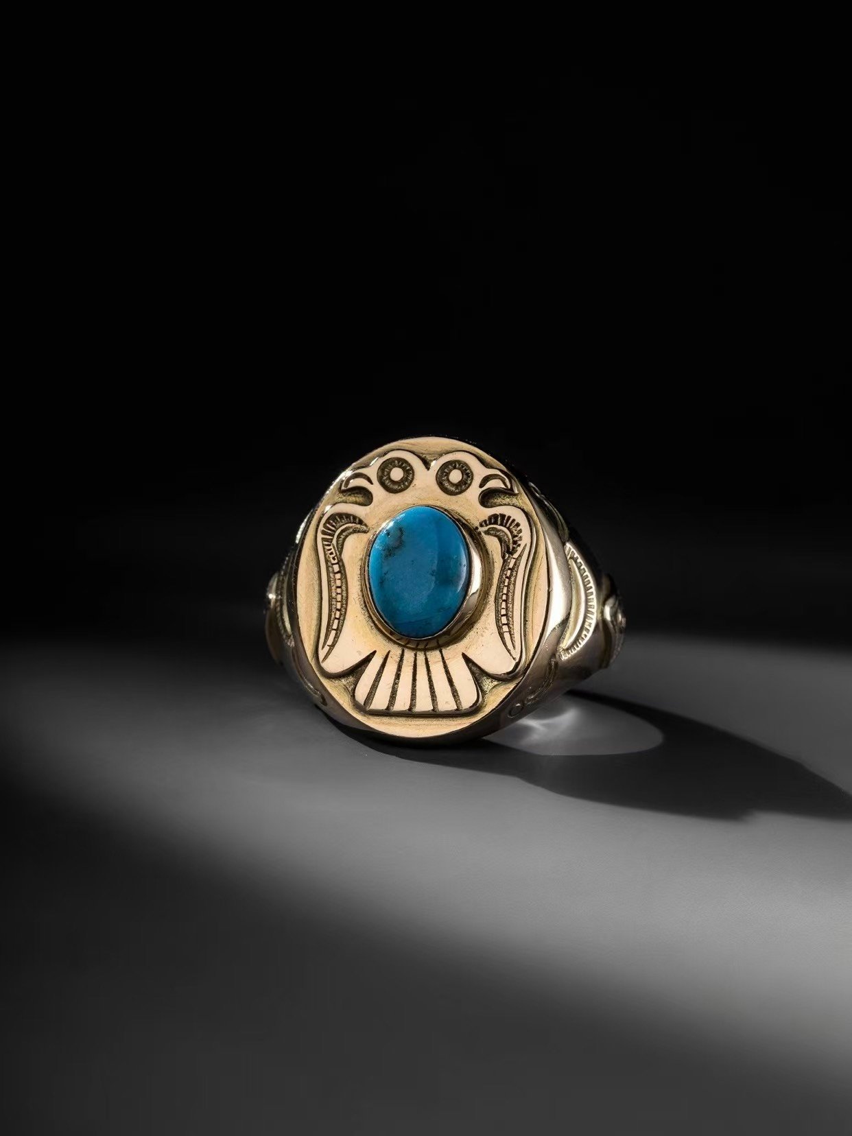 Corrz Double-Headed Thunderbird Ring — label