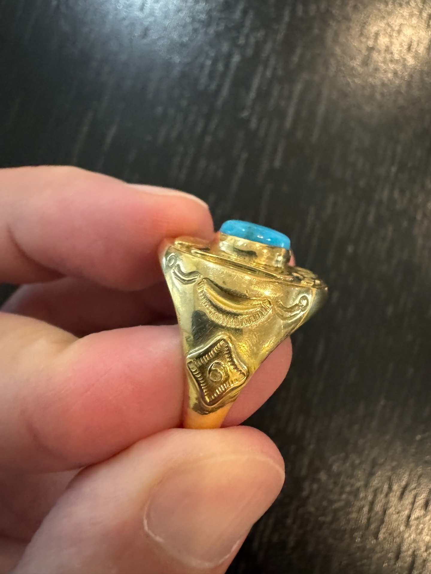 Corrz Double-Headed Thunderbird Ring — back